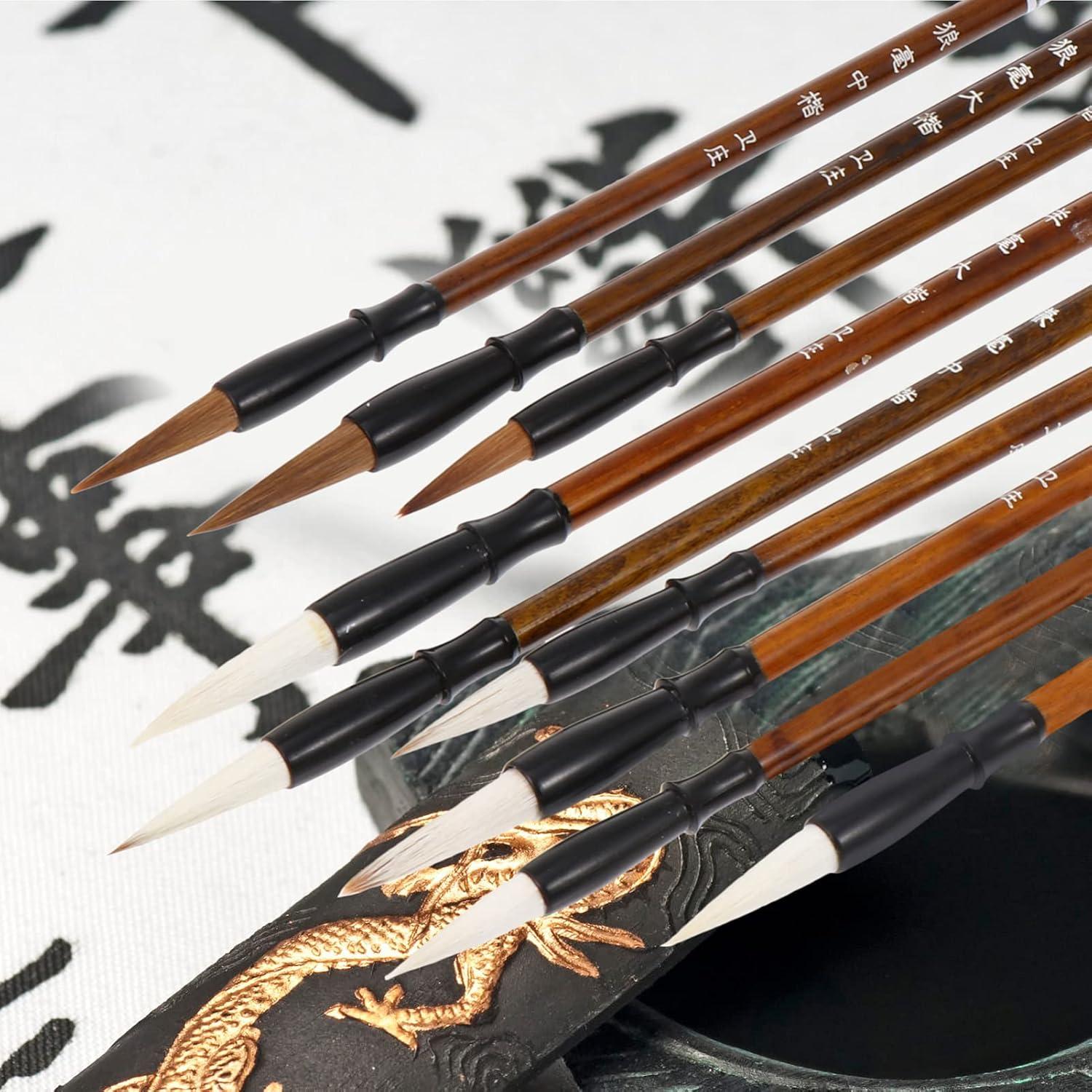 Set de 9 Pinceles de Caligrafía Chinos TOYANDONA