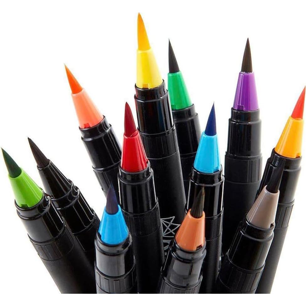 Marcadores de Pincel KINGART 12 Colores Acuarela Nylon