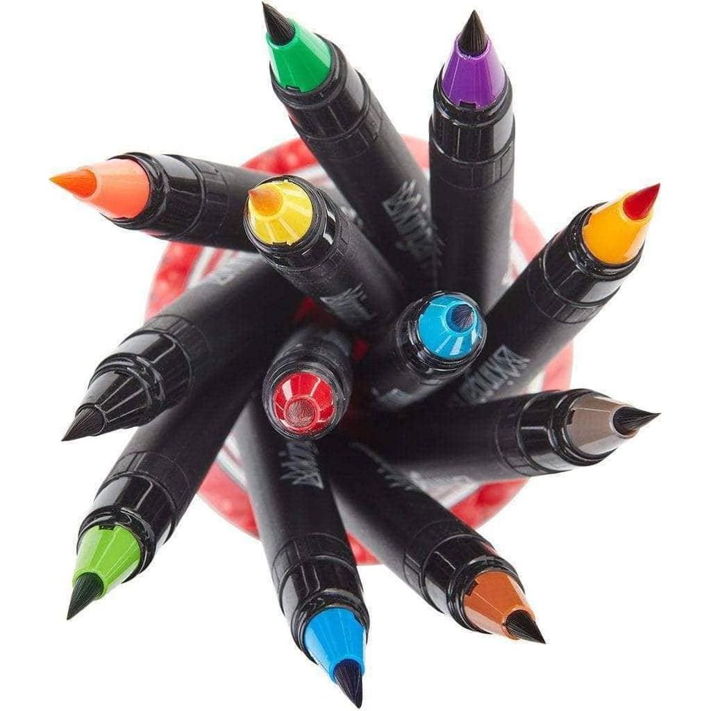 Marcadores de Pincel KINGART 12 Colores Acuarela Nylon