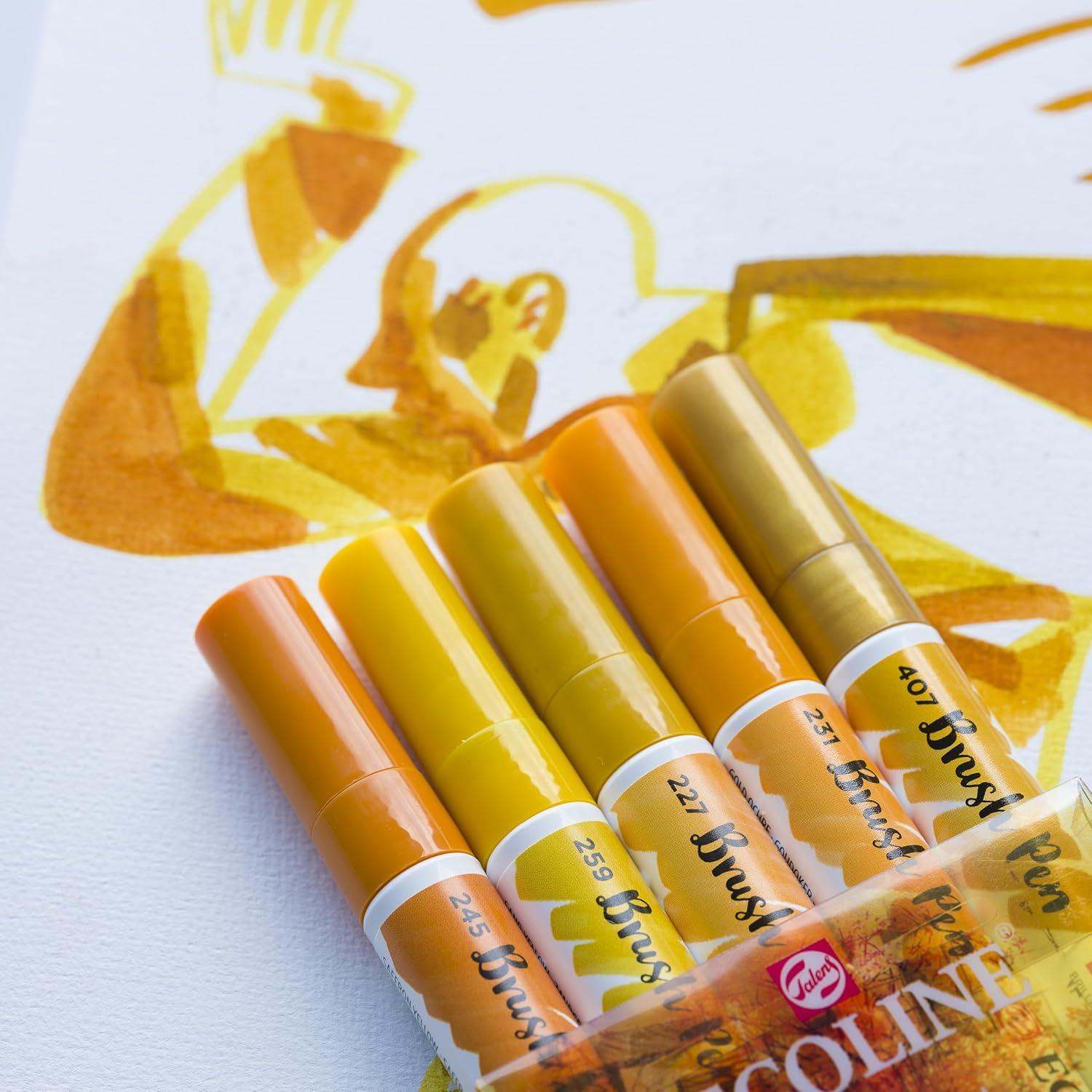 Conjunto de 5 Marcadores de Pincel Ecoline Tierra - Caligrafía y Dibujo