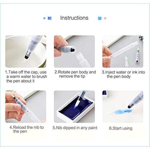 3 Plumas de Pincel de Acuarela Lind Kitchen 122mm Nylon