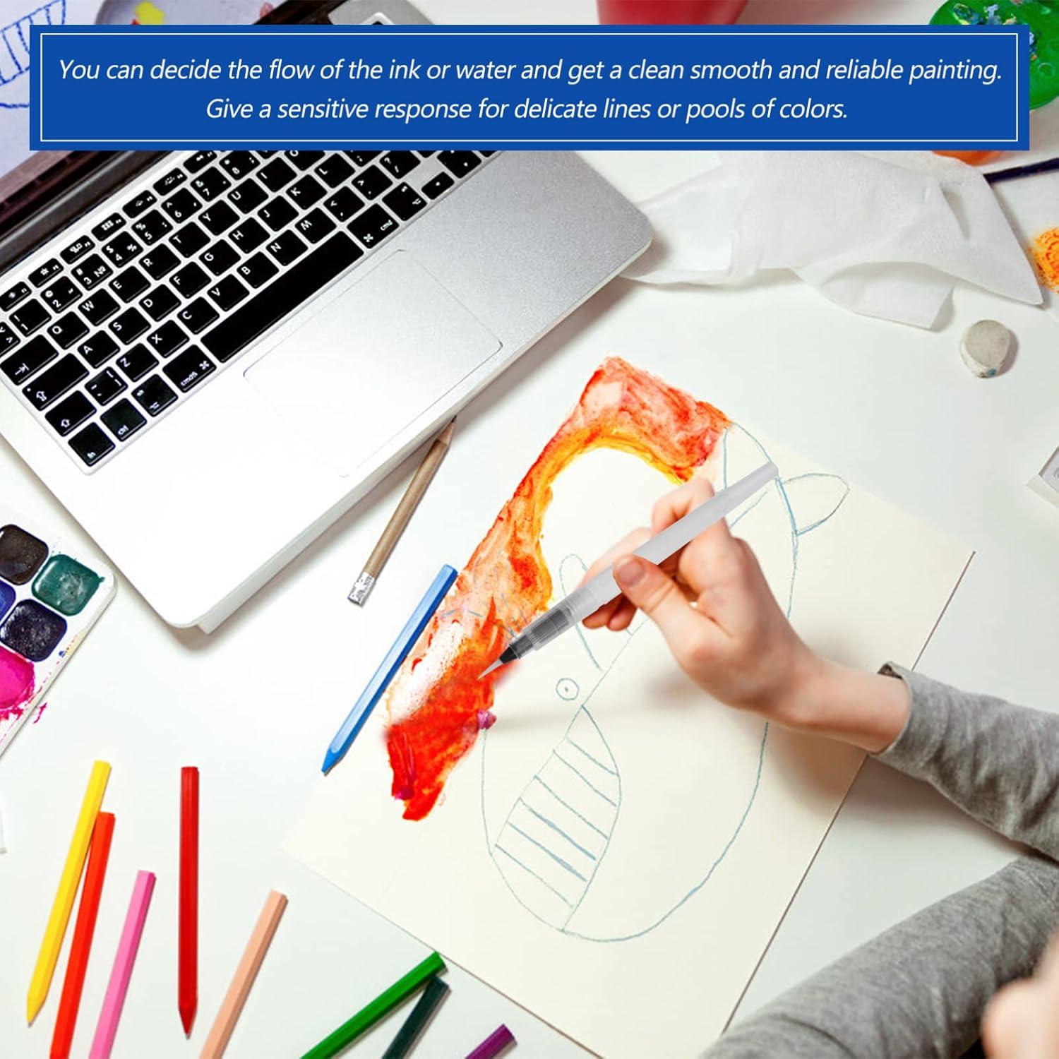 Lápices de Pincel Acuarela STOBOK 3 Piezas 12x1cm