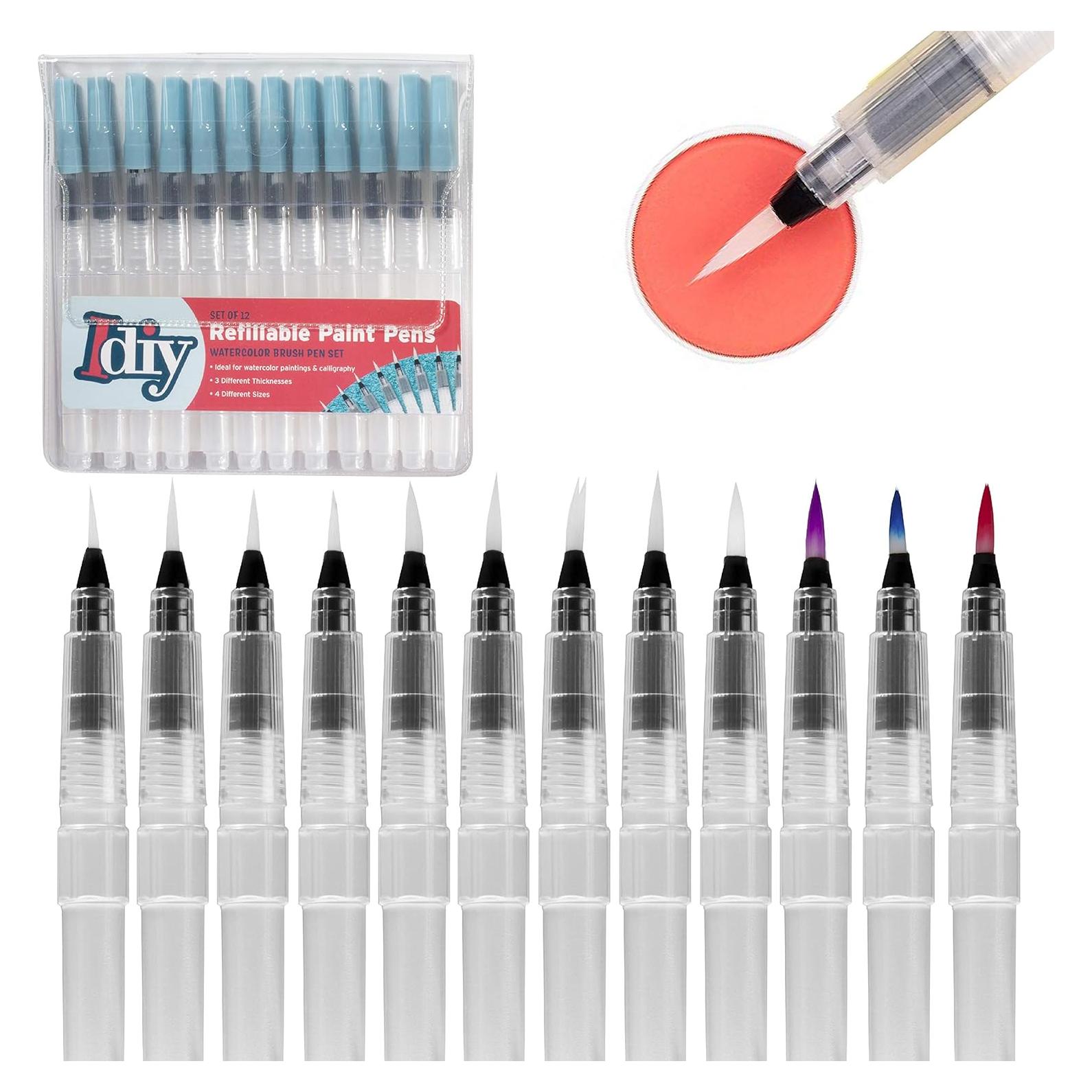 Juego de 12 Pinceles de Acuarela Recargables Maddie Rae