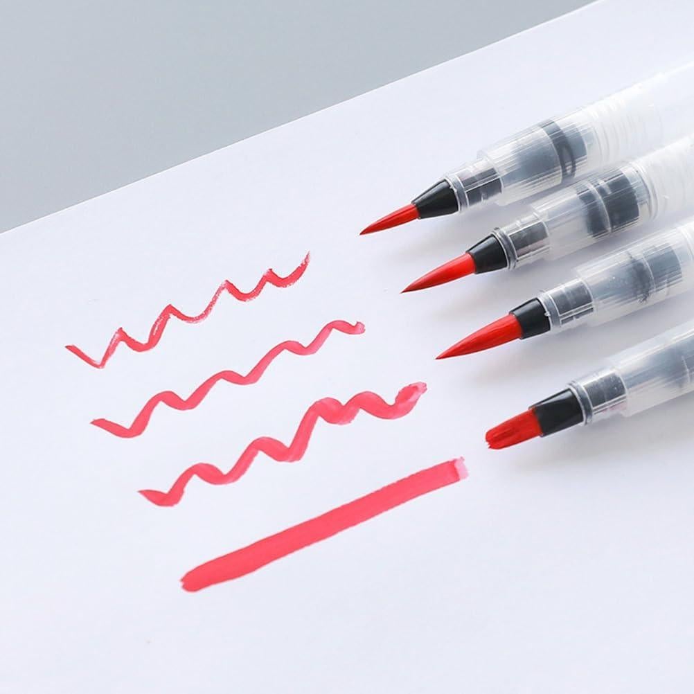 Set de 4 Pinceles de Agua STOBOK - Punta Fina, Media, Grande y Plana