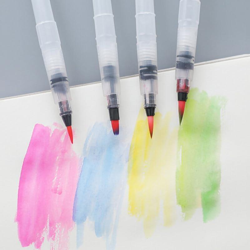 Set de 4 Pinceles de Agua STOBOK - Punta Fina, Media, Grande y Plana