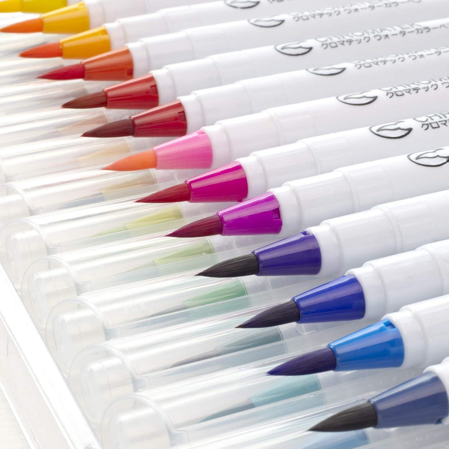 Marcadores de Acuarela Chromatek 27 Colores con Pincel y Tutorial