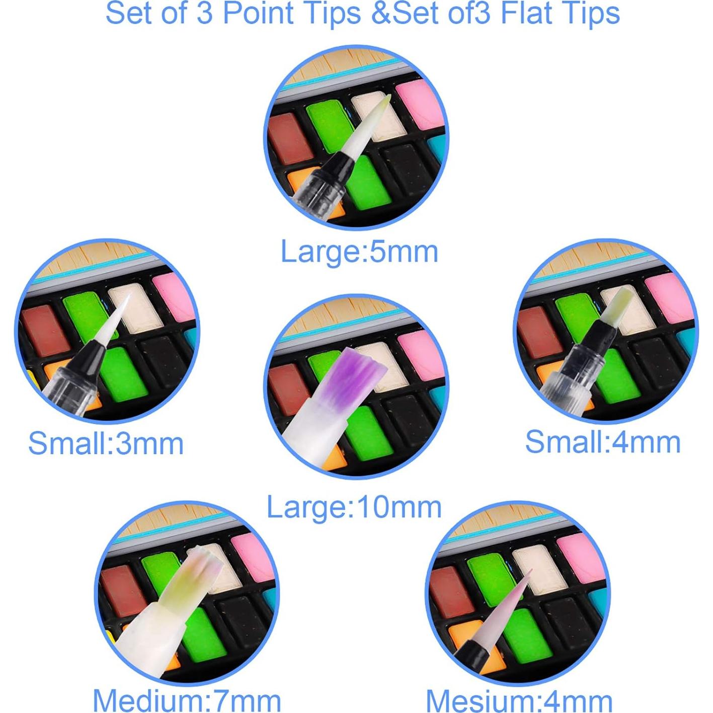 Set de 12 Plumas de Acuarela MAIYUE con Puntas de Nylon