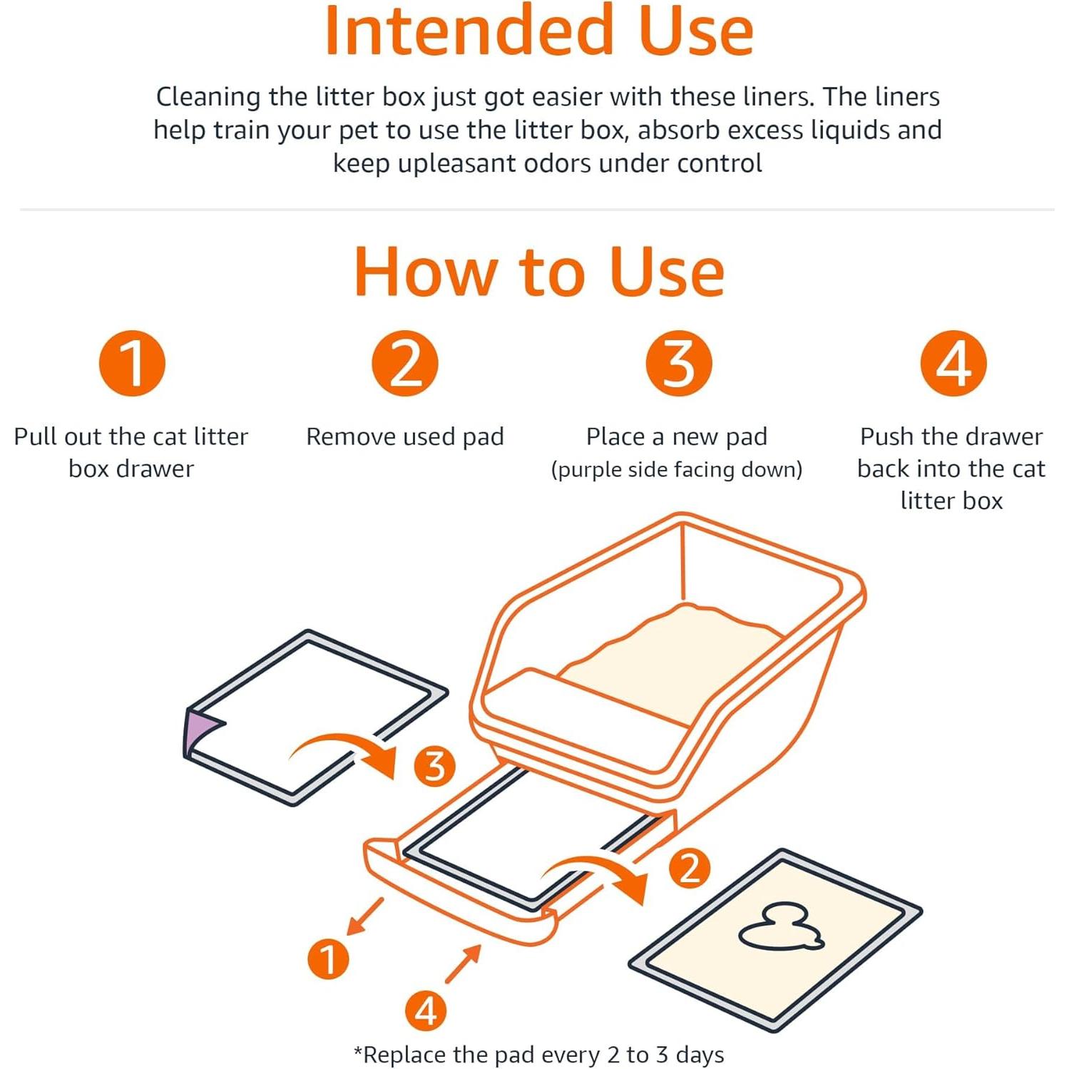 Almohadillas para Gato Amazon Basics 20 Unidades Aroma Fresco