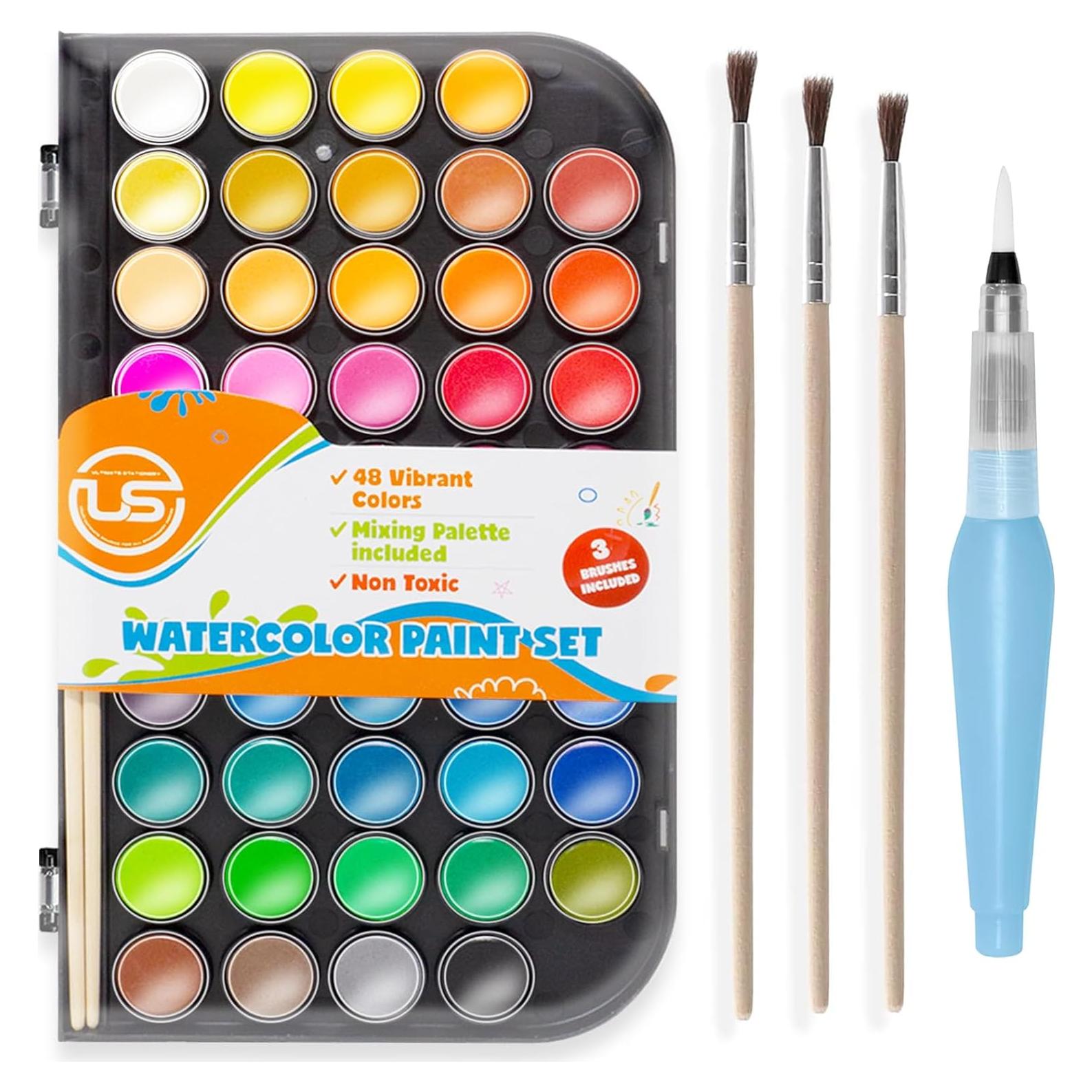 Juego de Pintura Acuarela EXTRIC 48 Colores Lavable No Tóxico