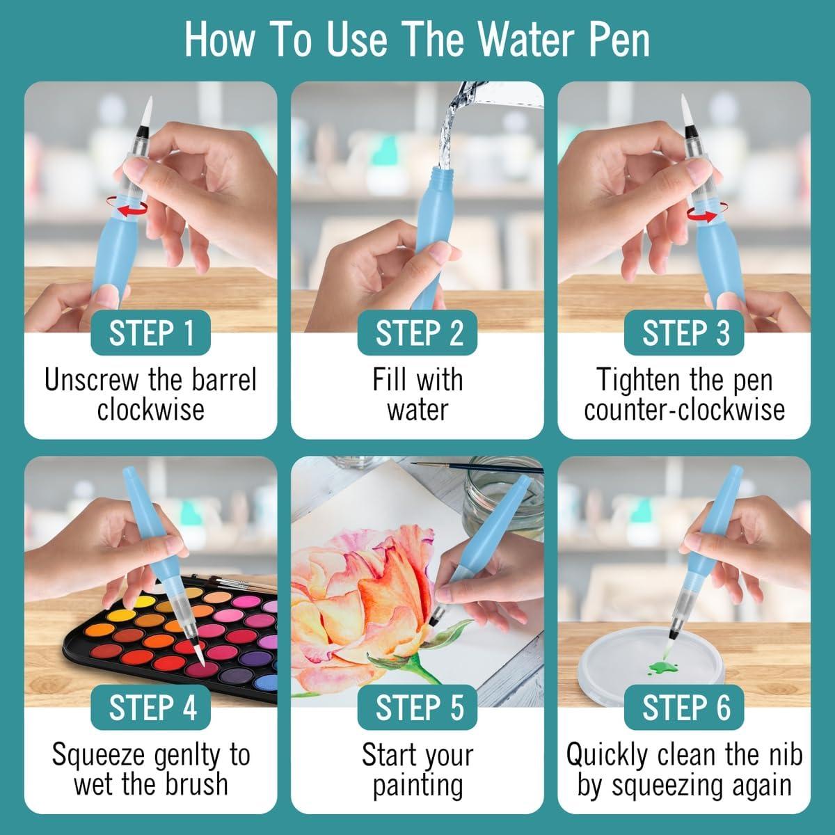 Juego de Pintura Acuarela EXTRIC 48 Colores Lavable No Tóxico