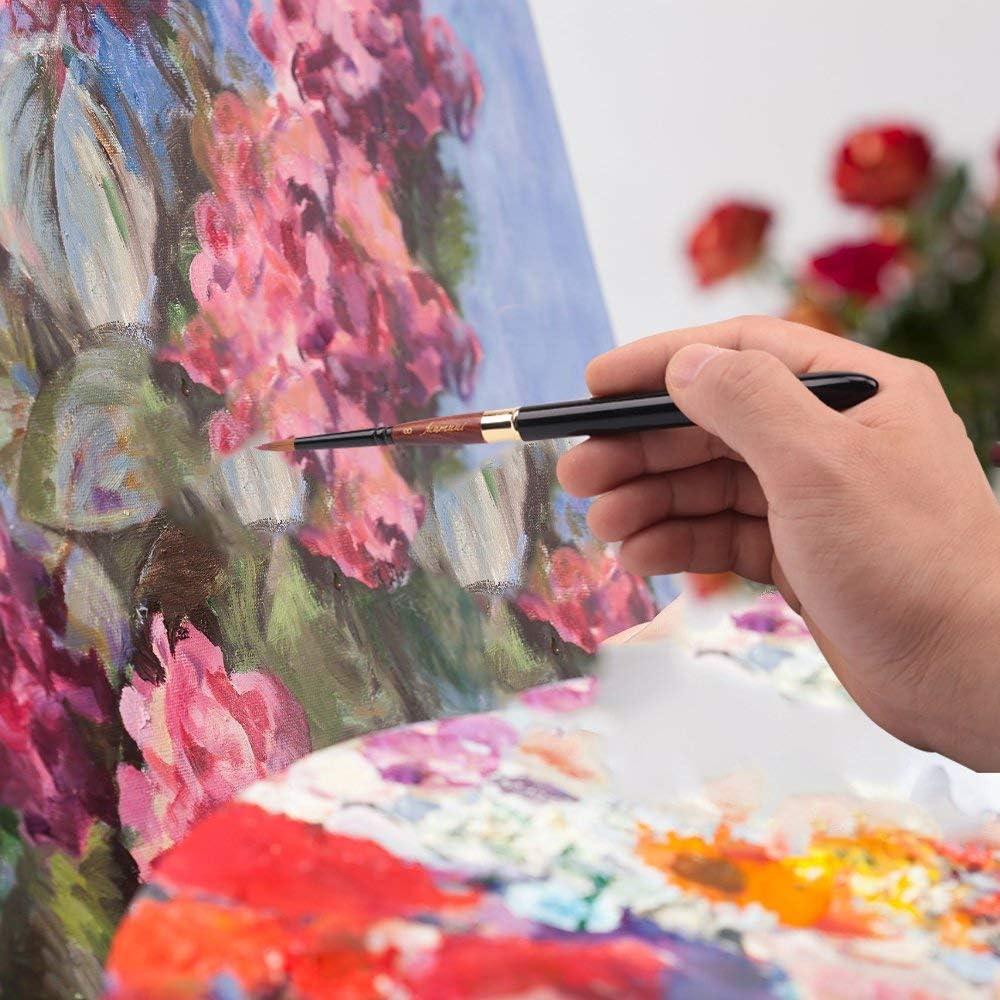 Pinceles de Acuarela Fuumuui 3Pcs Sable Kolinsky Viaje