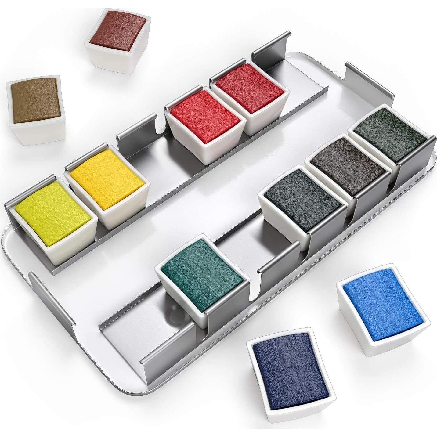 Set de Acuarelas ARTEZA 12 Medias Pastillas en Caja de Metal