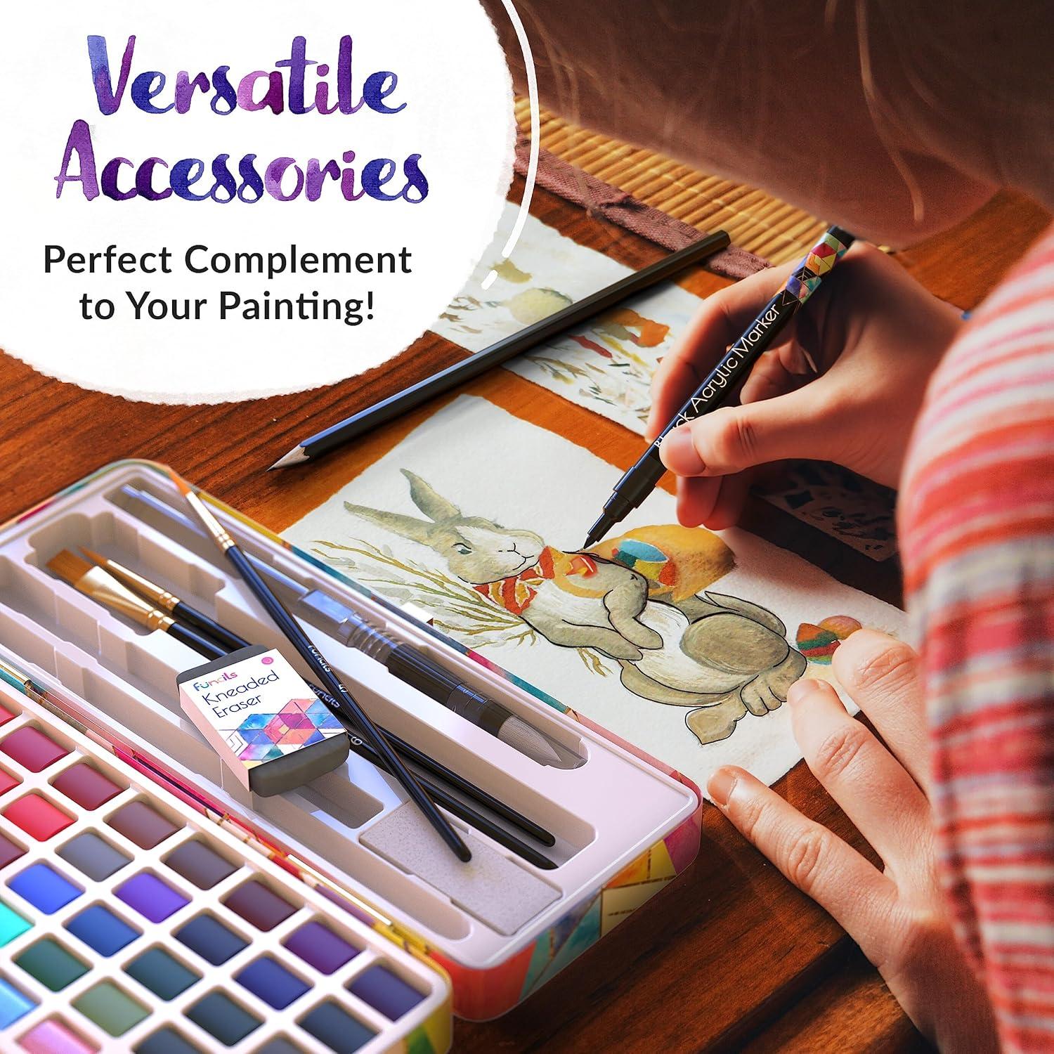 Juego de Acuarelas Funcils - 50 Colores de Viaje No Tóxicos