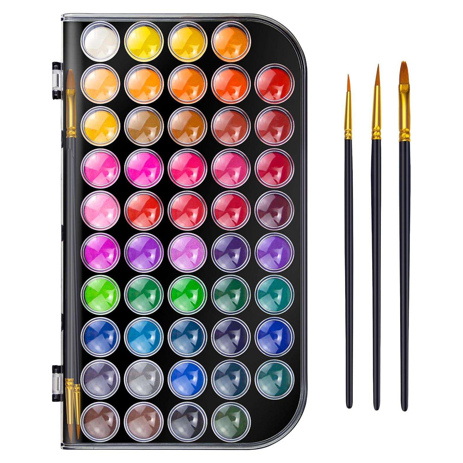 Juego de Pintura Acuarela Caliart 48 Colores No Tóxicos