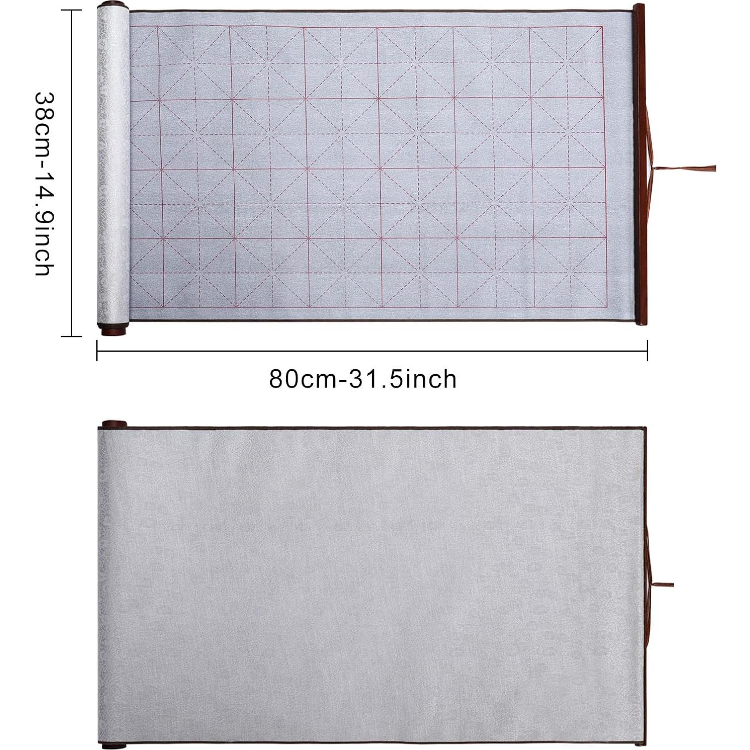 Juego de Caligrafía China MEGREZ 4 Set Sin Tinta Plata