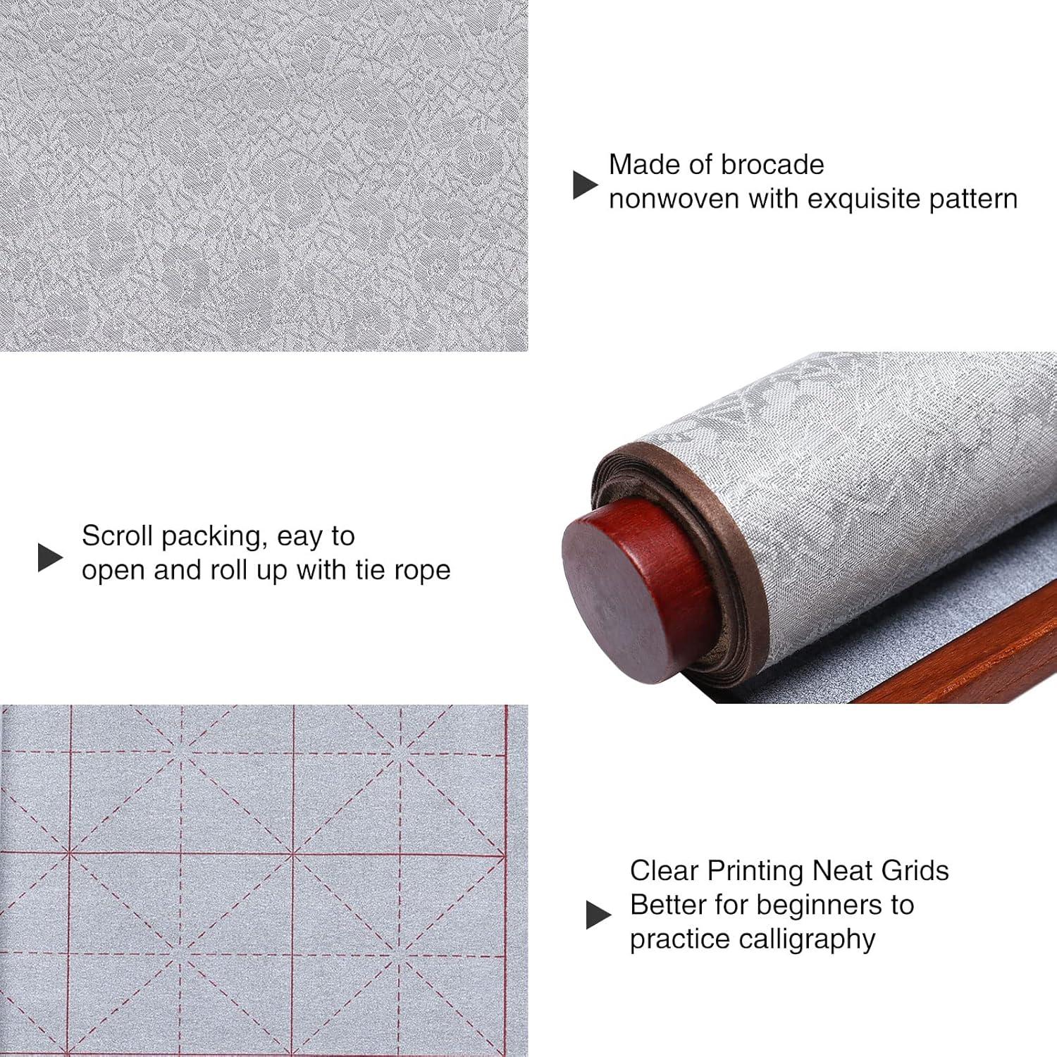 Juego de Caligrafía China MEGREZ 4 Set Sin Tinta Plata