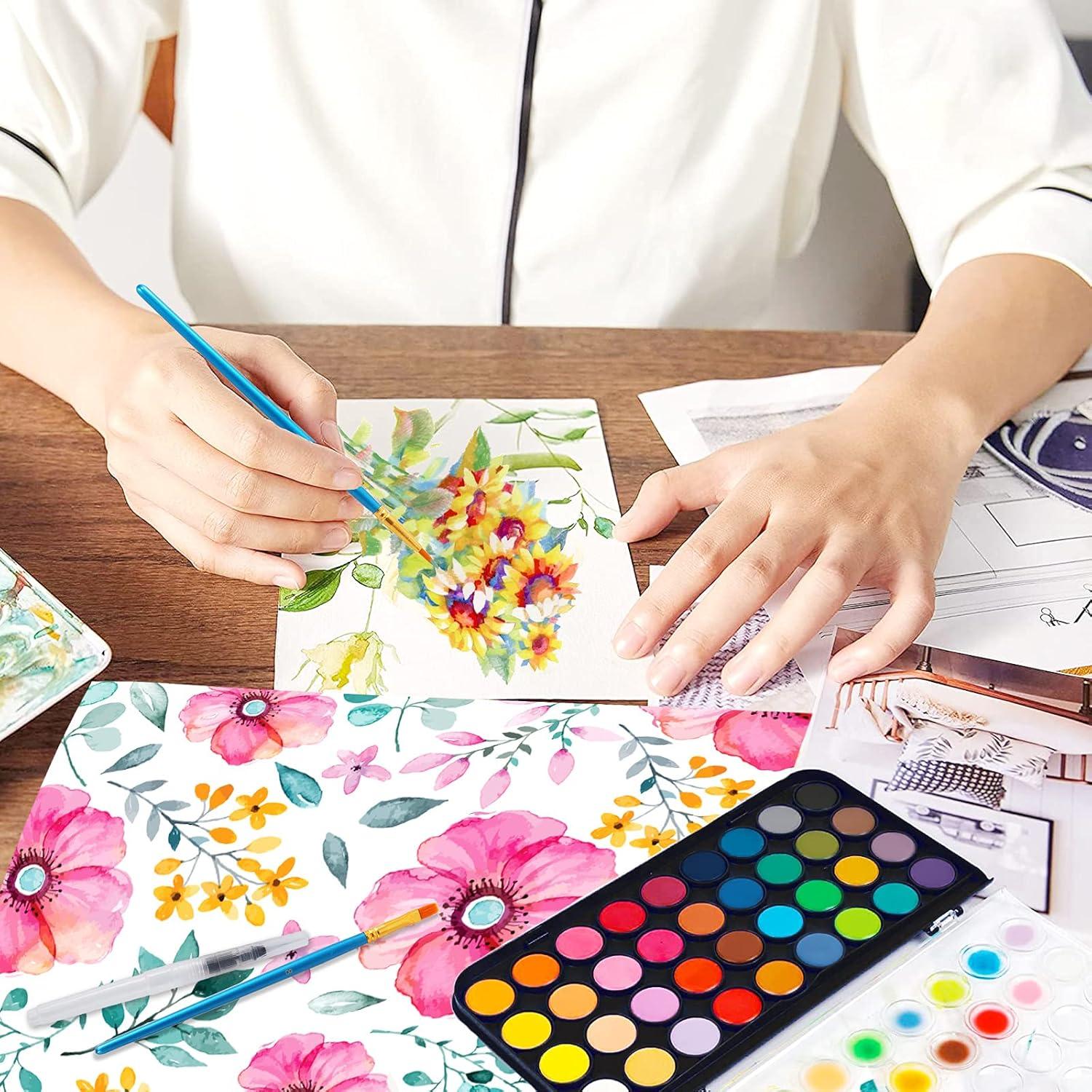 Set de Pintura Acuarela Blablaovy 48 Colores con Pinceles y Bloc