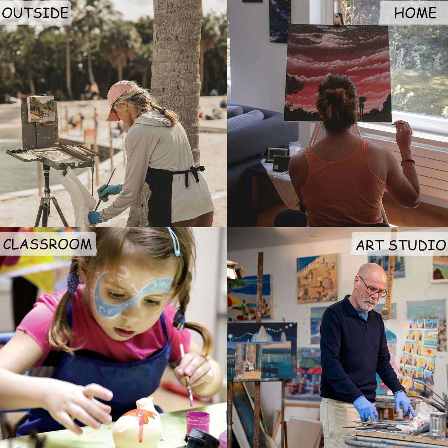 Taza Limpiadora de Pinceles SUWARMN Azul 355ml Plegable