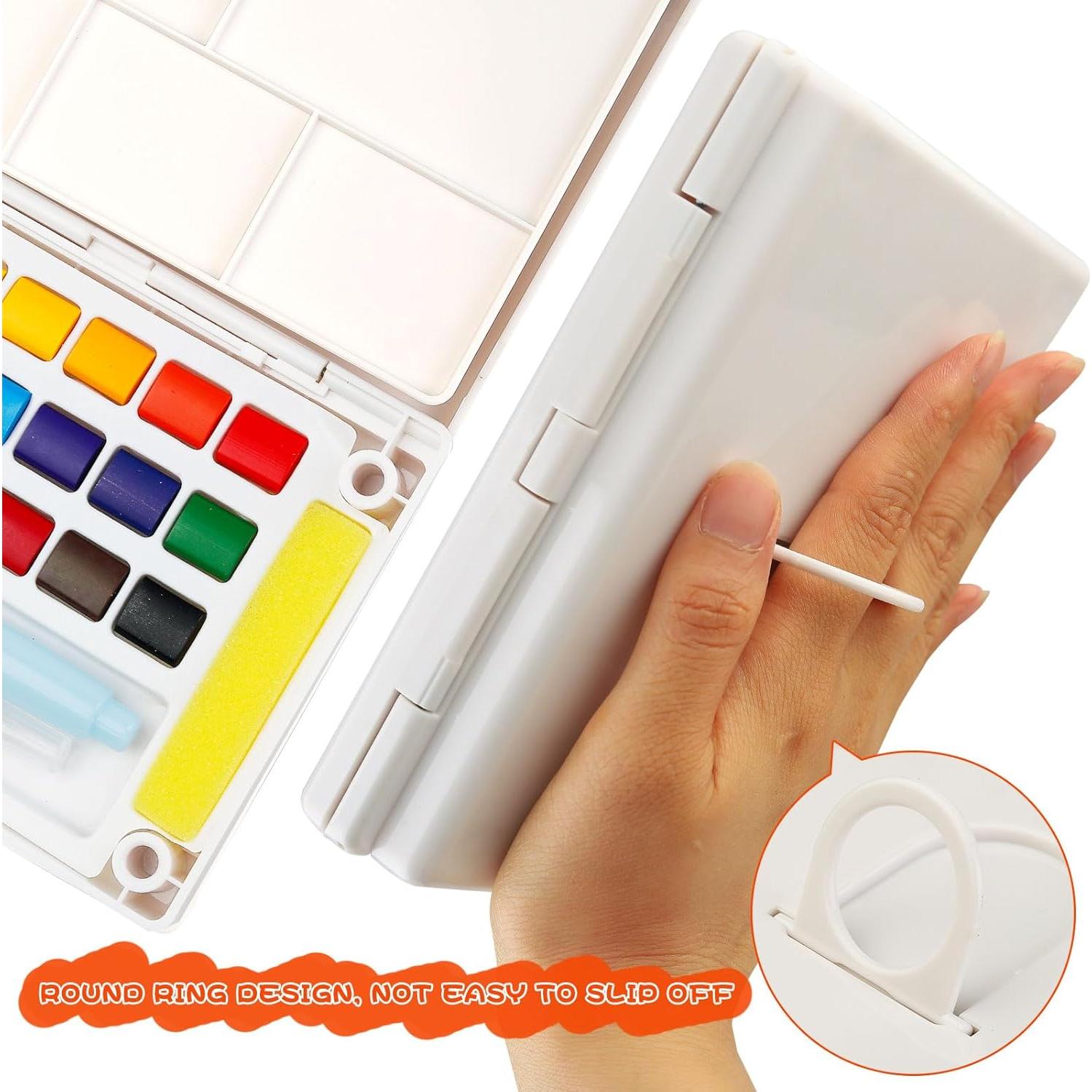 Juego de Pinturas Acuarelables MAIKEDEPOT 18 Colores Portátil