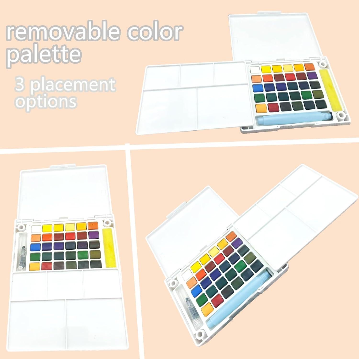 Juego de Pinturas Acuarelables MAIKEDEPOT 18 Colores Portátil