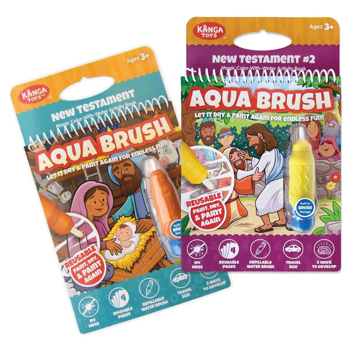 Aqua Brush 2 Paquete Nuevo Testamento KangaToys para Niños