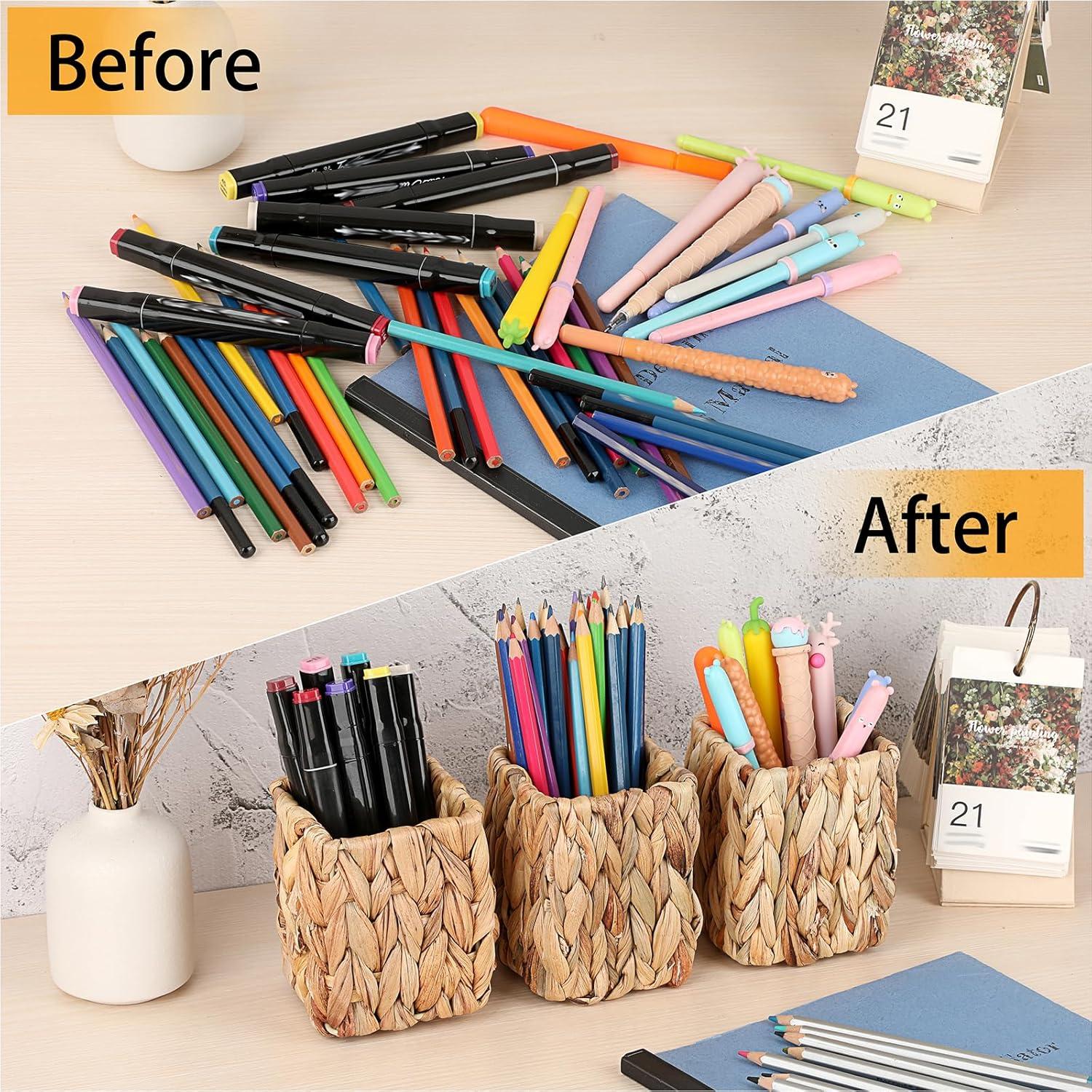 Soporte de Lápiz Cuadrado BTSKY de Jacinto de Agua - 3 Piezas