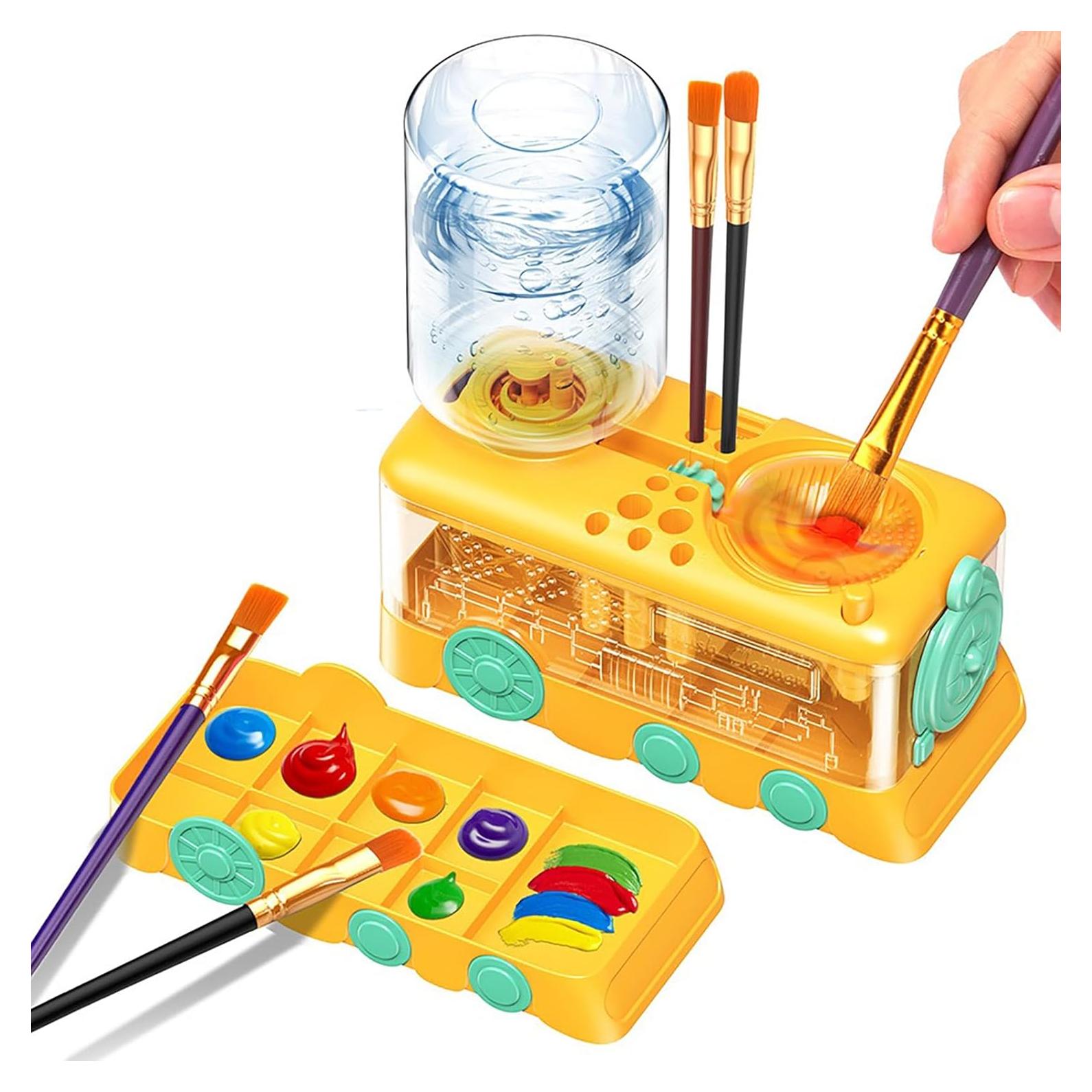 Limpiador de Pinceles WZWXXQ con Bandeja y Capacidad 400ml