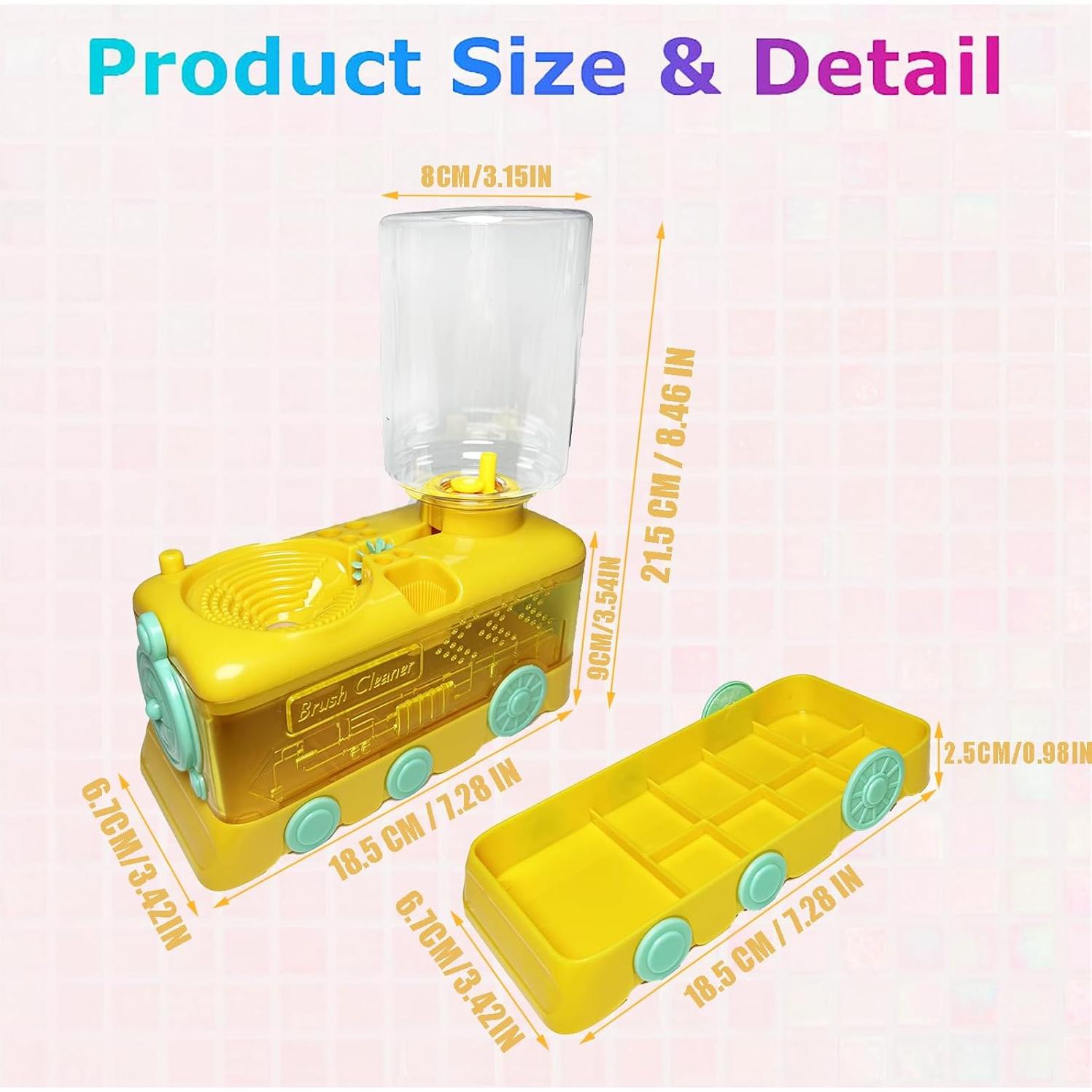 Limpiador de Pinceles WZWXXQ con Bandeja y Capacidad 400ml