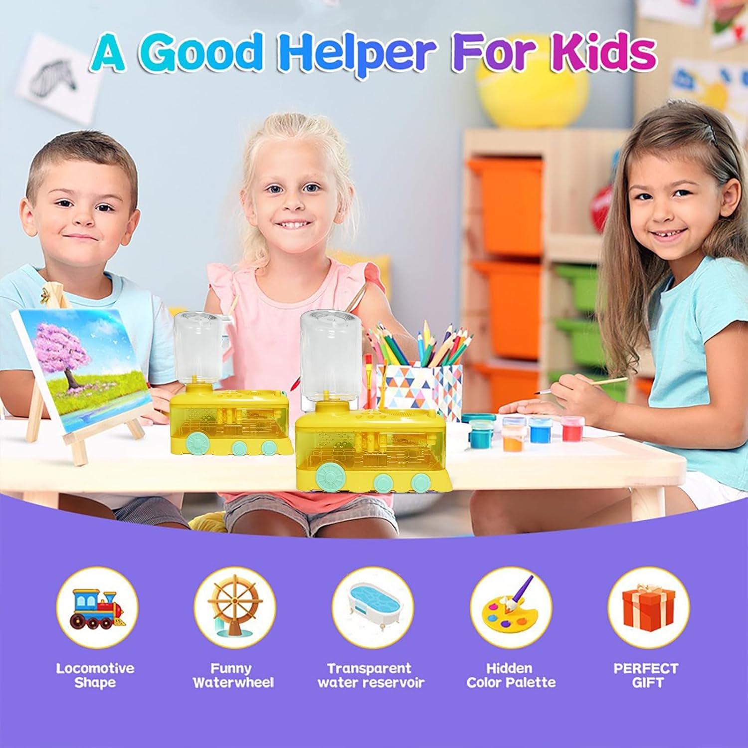 Limpiador de Pinceles WZWXXQ con Bandeja y Capacidad 400ml