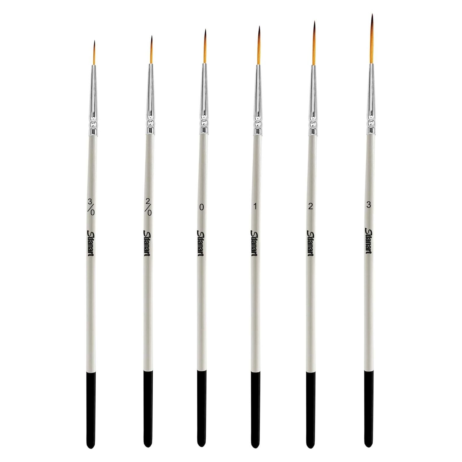 Pincel Liner de Script Sdanart 6 Piezas Punta Fina Nylon