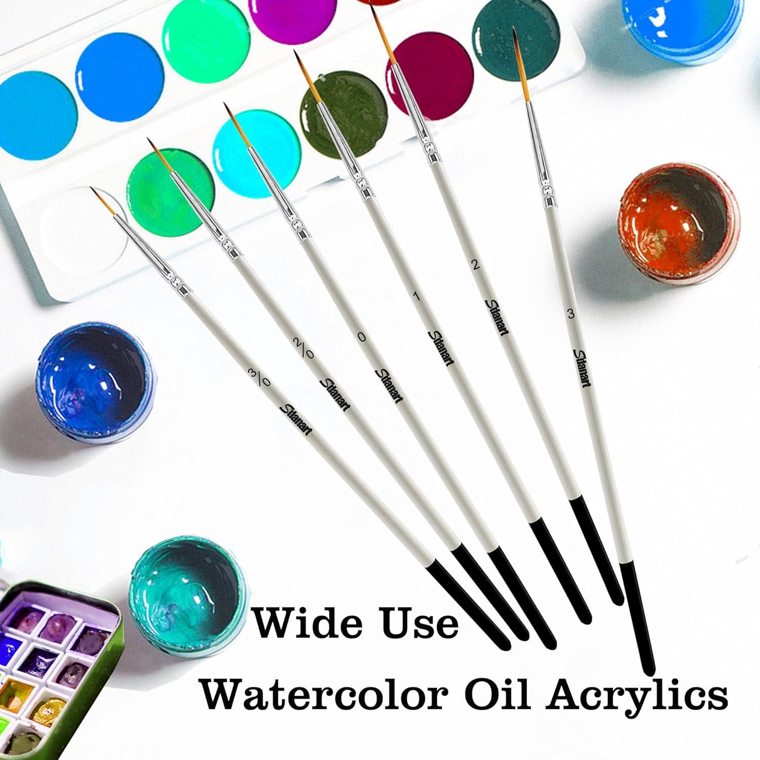 Pincel Liner de Script Sdanart 6 Piezas Punta Fina Nylon