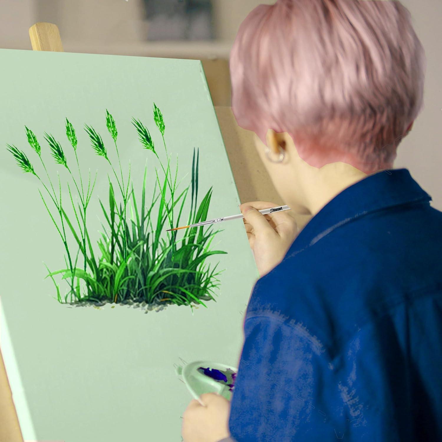 Pincel Liner de Script Sdanart 6 Piezas Punta Fina Nylon