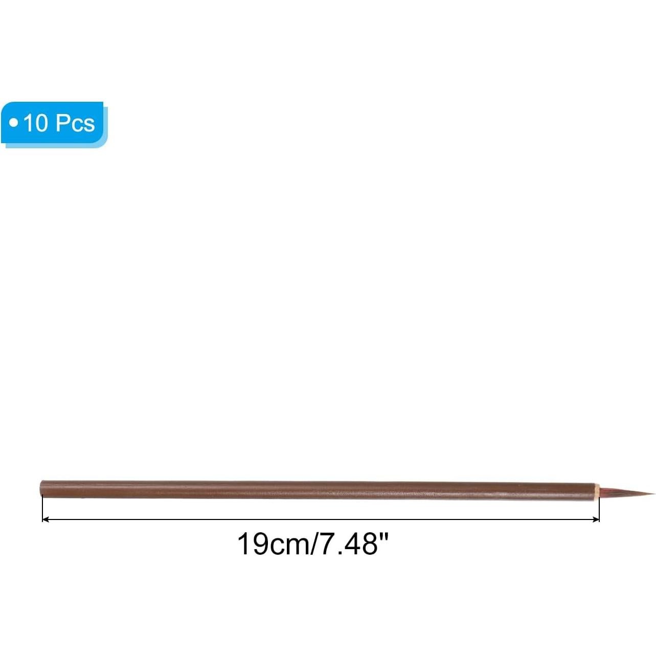 Pinceles de Caligrafía PATIKIL 10 Pcs Marrón para Pintura