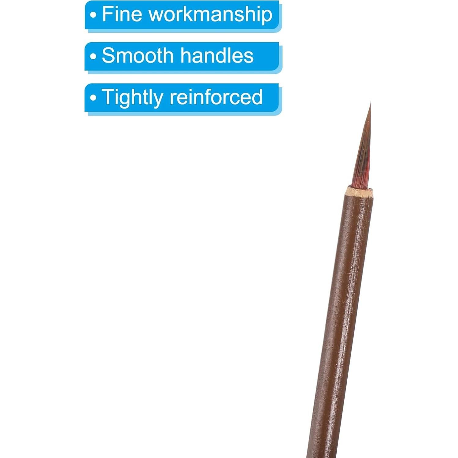 Pinceles de Caligrafía PATIKIL 10 Pcs Marrón para Pintura