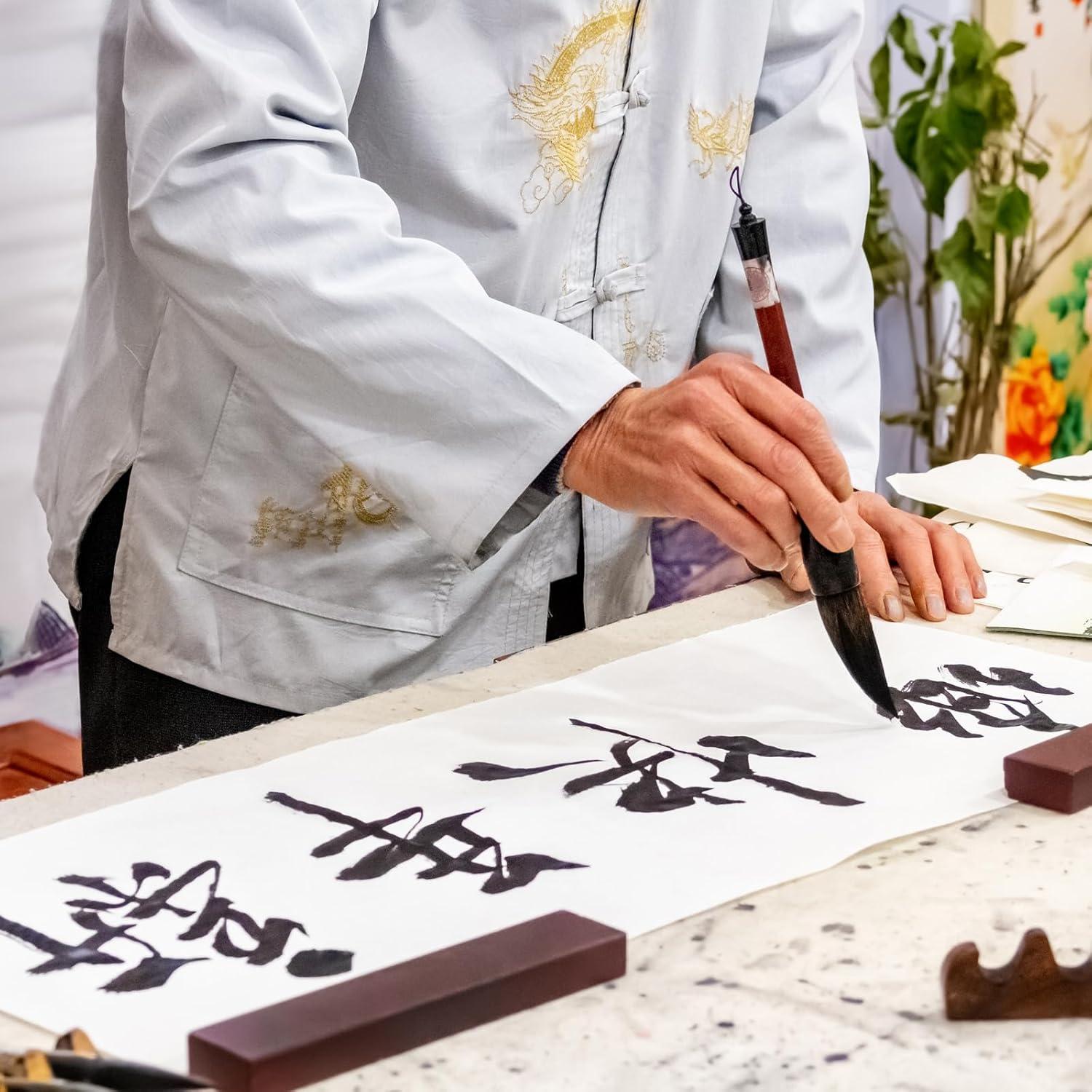 Pinceles de Caligrafía PATIKIL 10 Pcs Marrón para Pintura