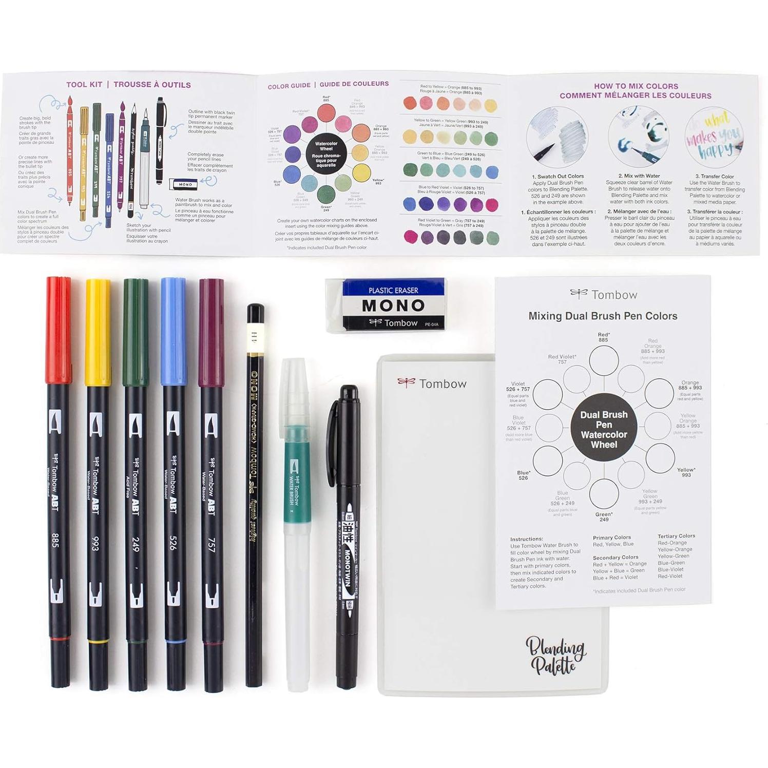 Set de Acuarelas Tombow 56198 con Marcadores Doble Pincel