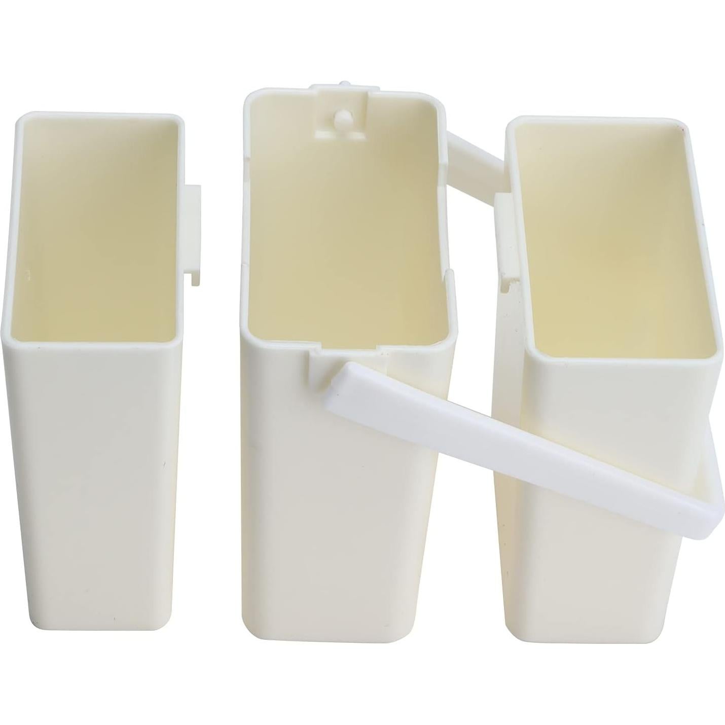 Cubo para Lavado de Pinceles Jerss 3 Piezas Portátil Blanco