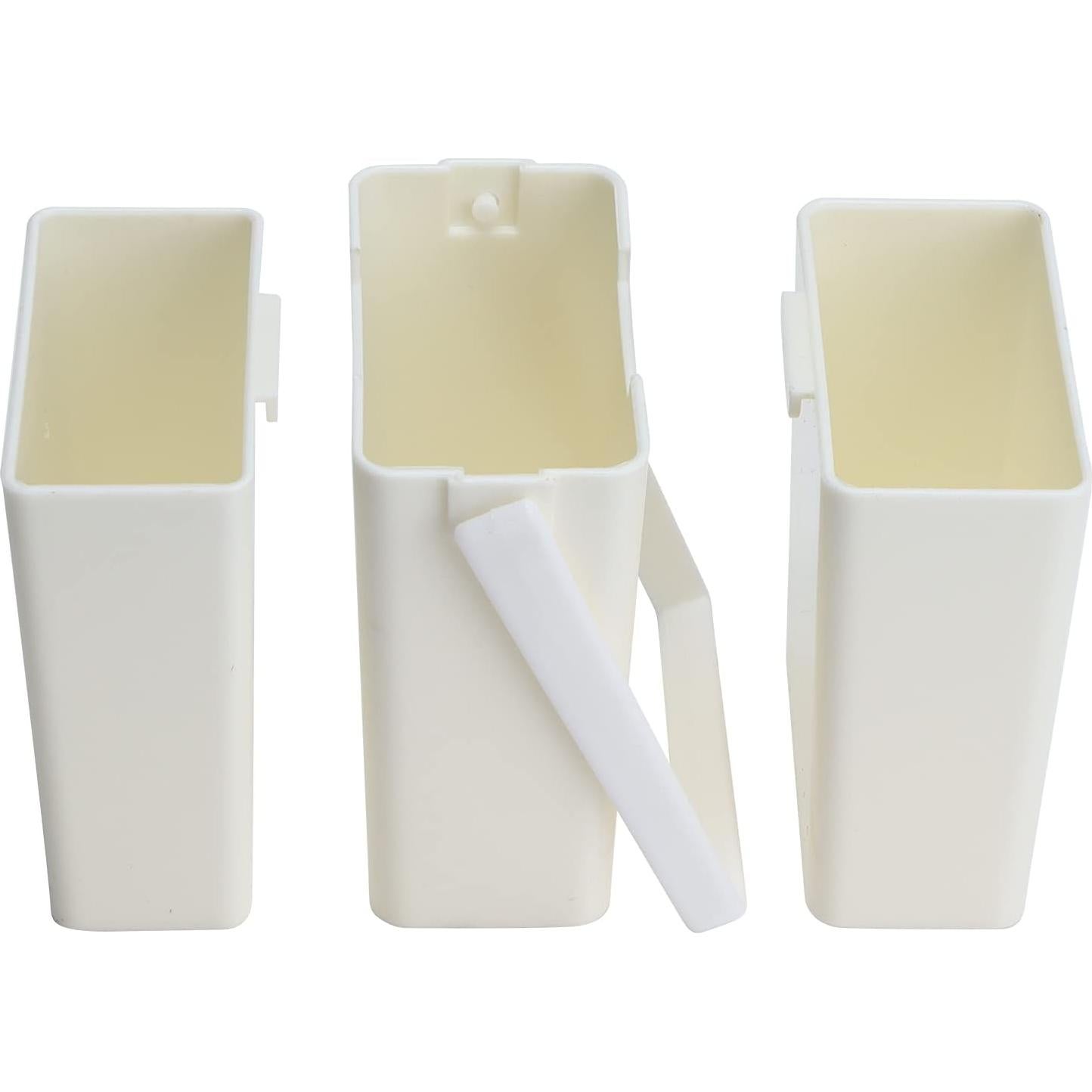 Cubo para Lavado de Pinceles Jerss 3 Piezas Portátil Blanco