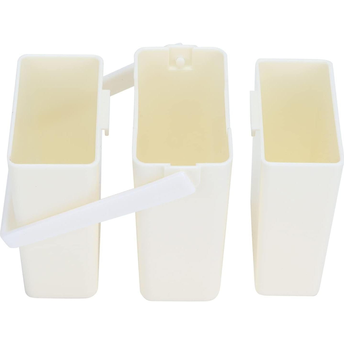 Cubo para Lavado de Pinceles Jerss 3 Piezas Portátil Blanco