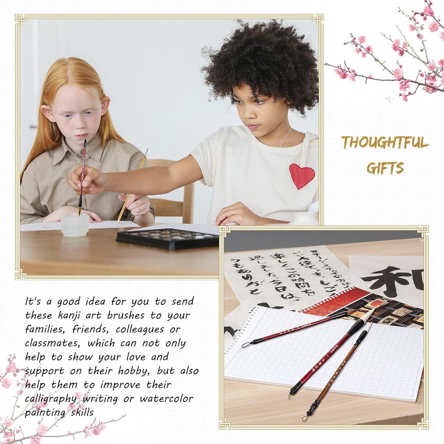 Juego de 12 Pinceles de Caligrafía China Marspark - Acuarela y Sumi