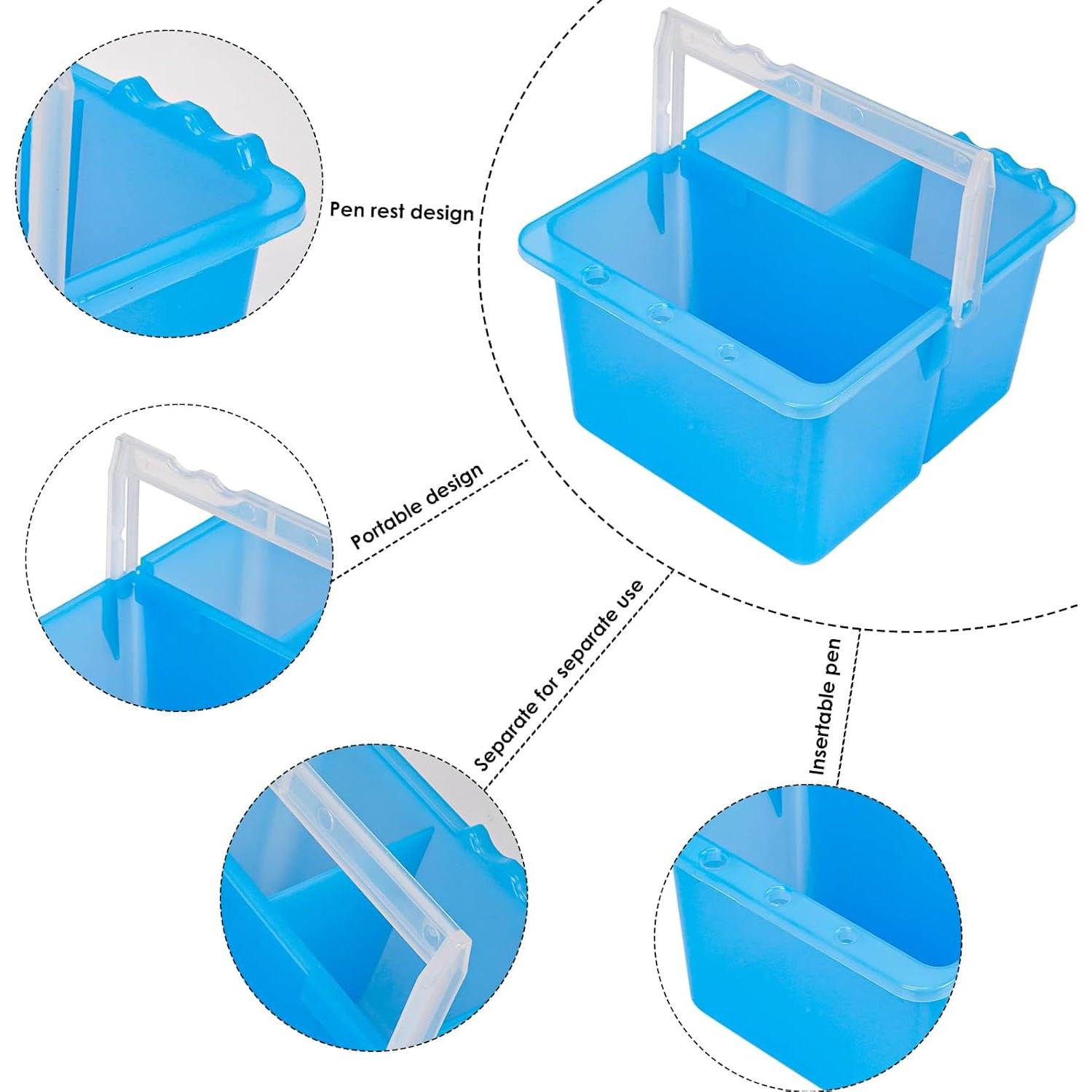 Cubeta de Lavado de Pinceles JANKOW Doble Desmontable Azul