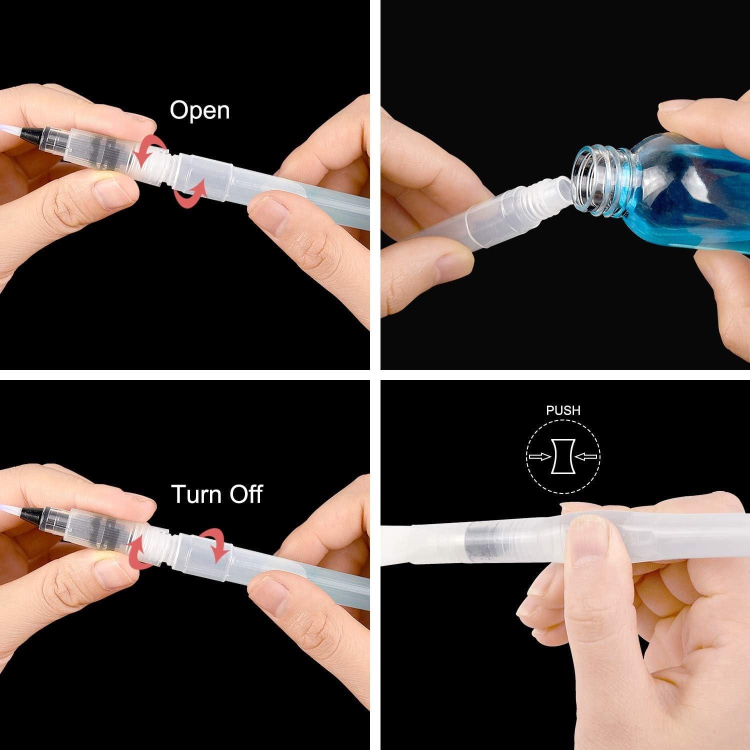 Set de 12 Pinceles de Acuarela Awpeye - Nylon, 3 Tamaños