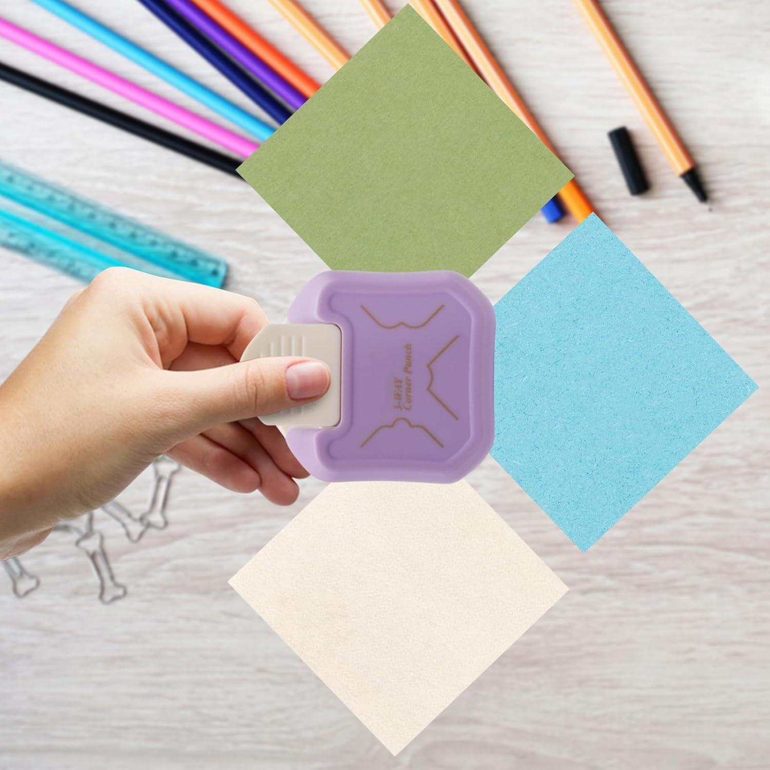 Troquelador de Esquinas 3 Vías CG-JY2024015-03 Morado