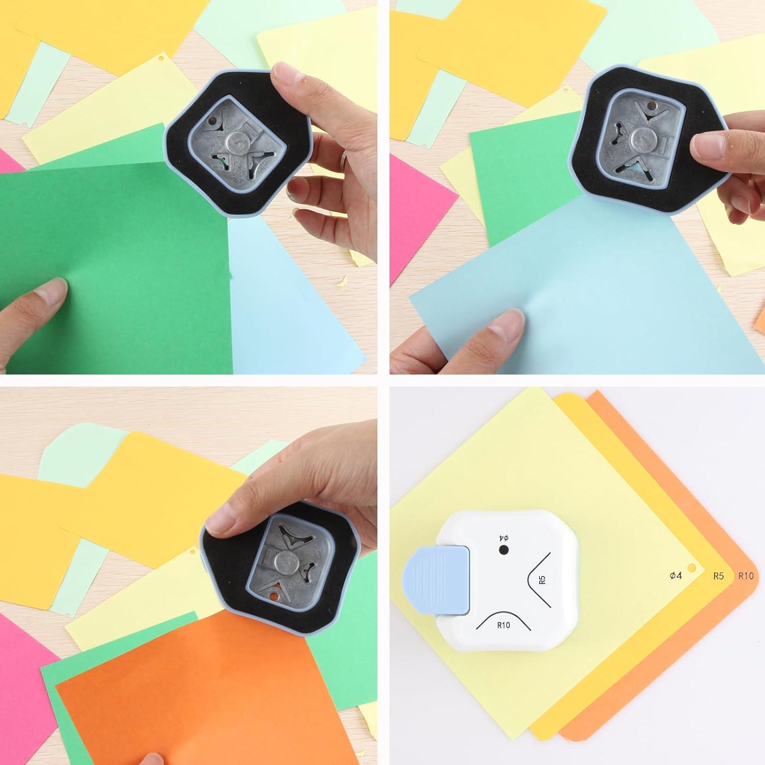 Troquelador de Esquinas 3 en 1 YUENTOEN - Cortador Manual para DIY