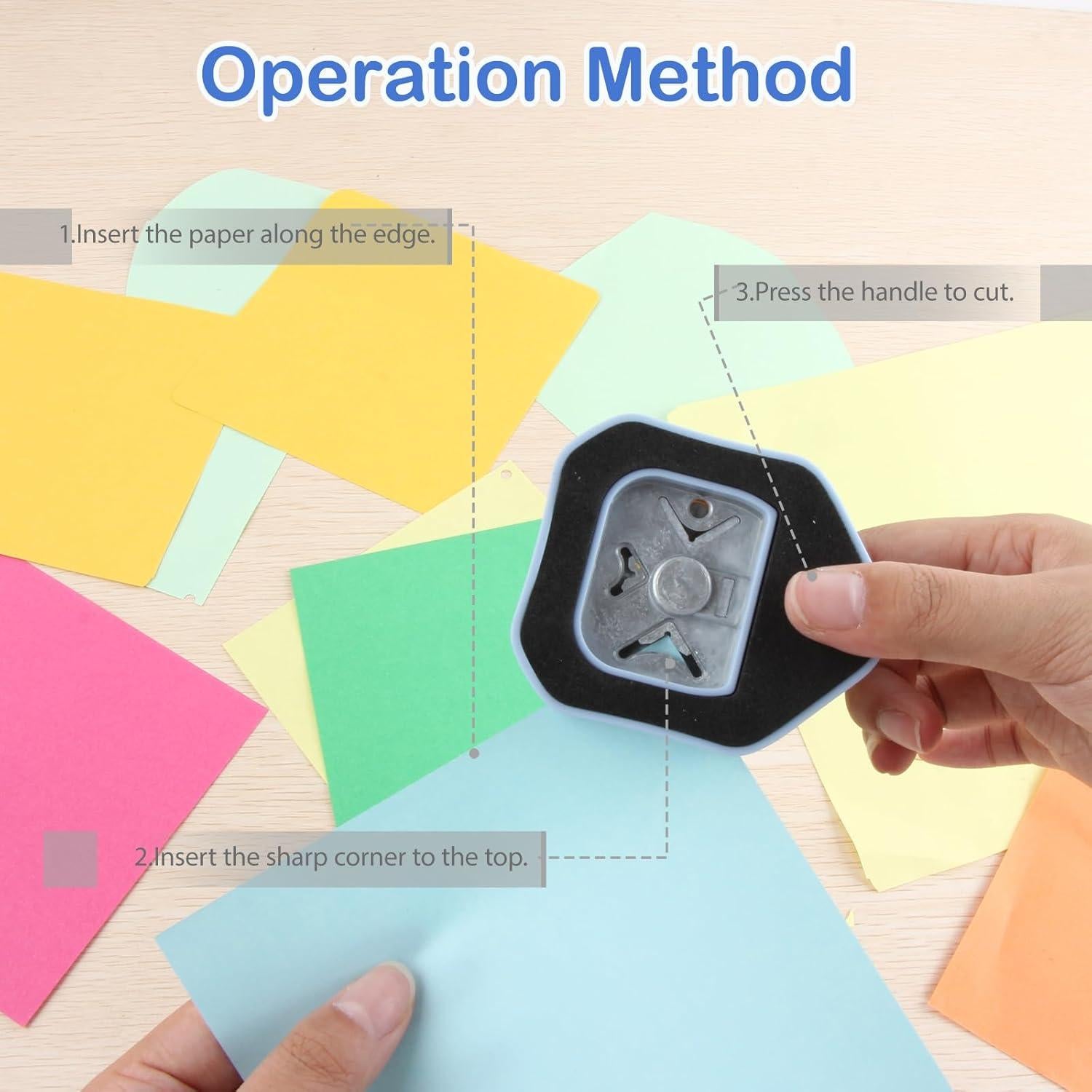 Troquelador de Esquinas 3 en 1 YUENTOEN - Cortador Manual para DIY