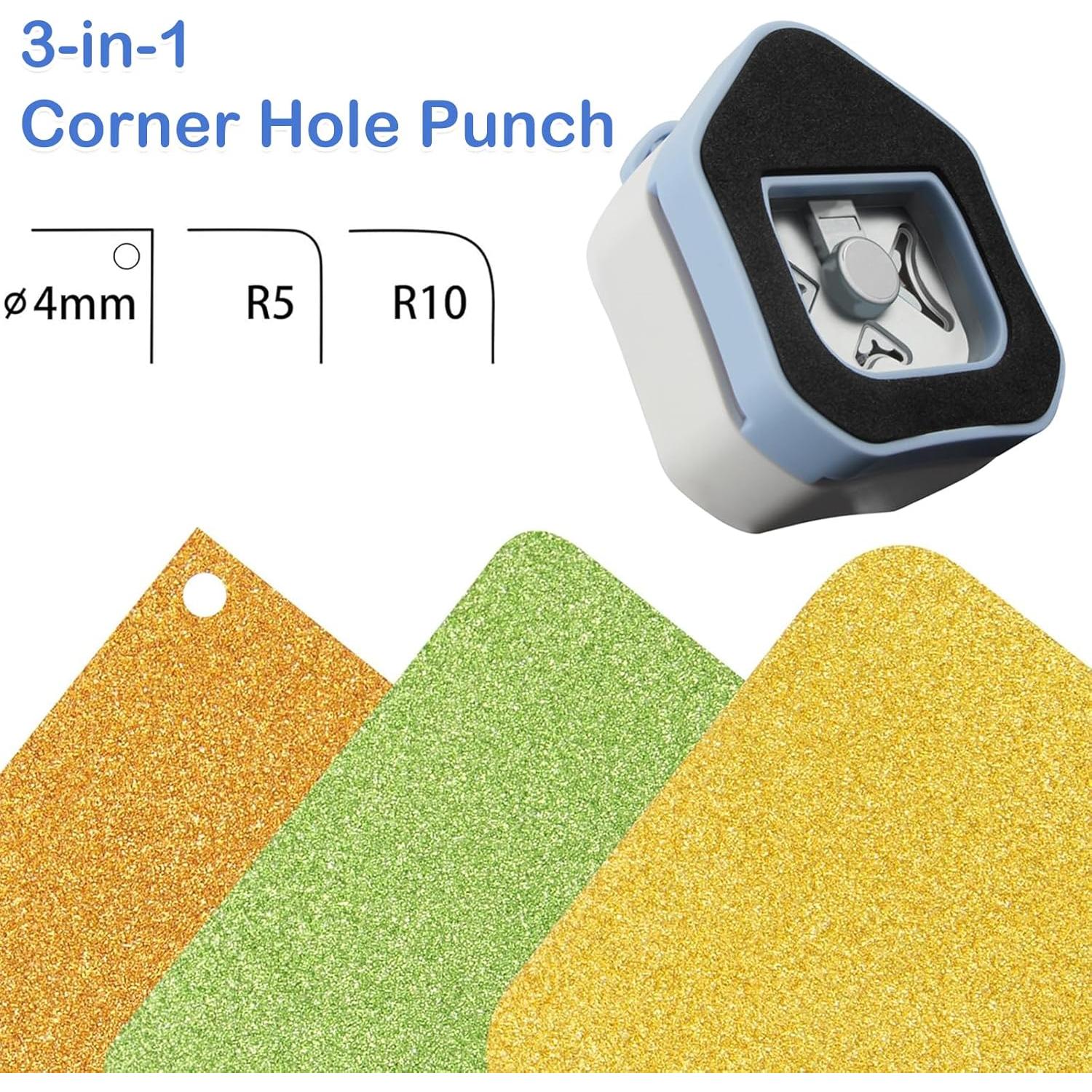 Troquelador de Esquinas 3 en 1 YUENTOEN - Cortador Manual para DIY