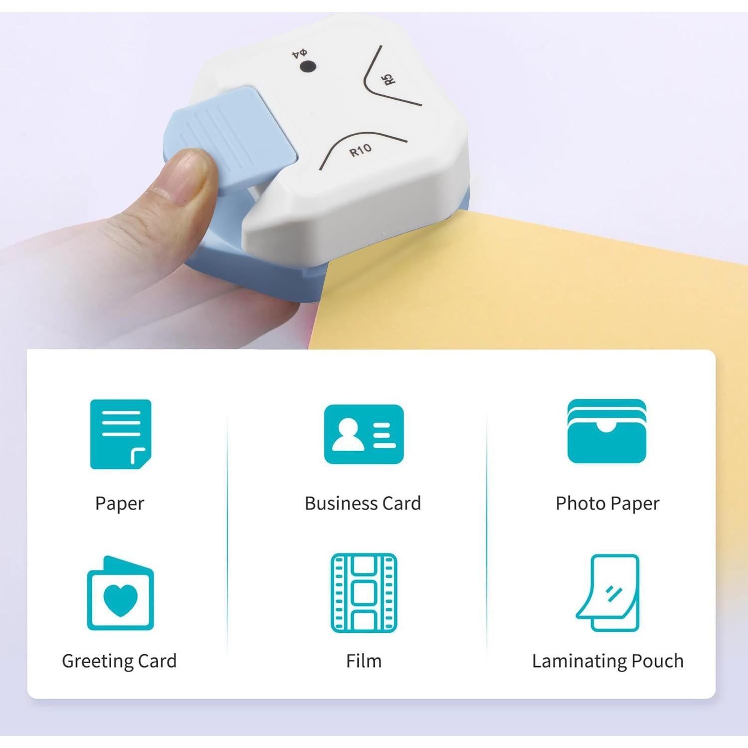 Troquelador de Esquinas 3 en 1 YUENTOEN - Cortador Manual para DIY