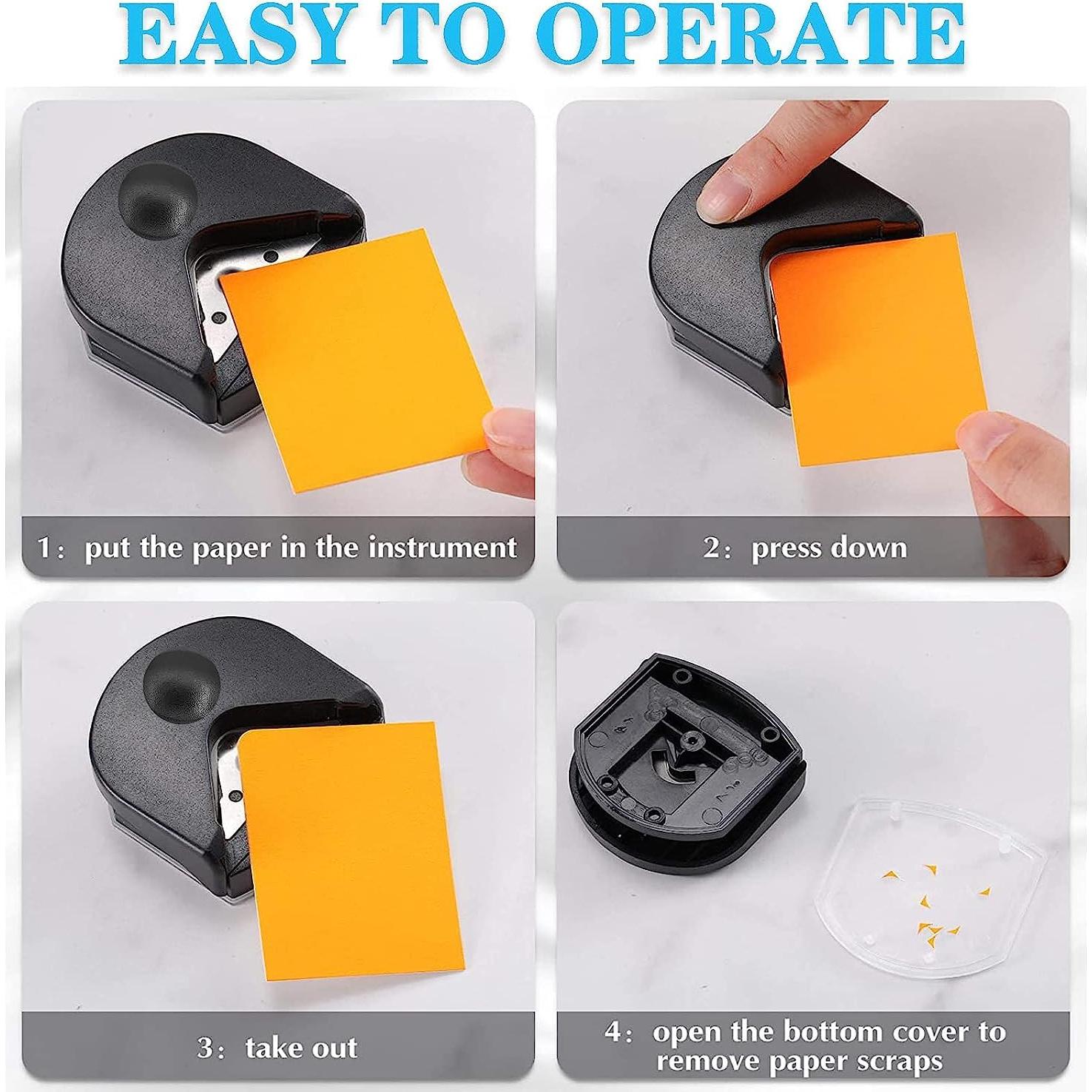 Cortador de Esquinas de Papel YUENTOEN 4mm Negro Manual