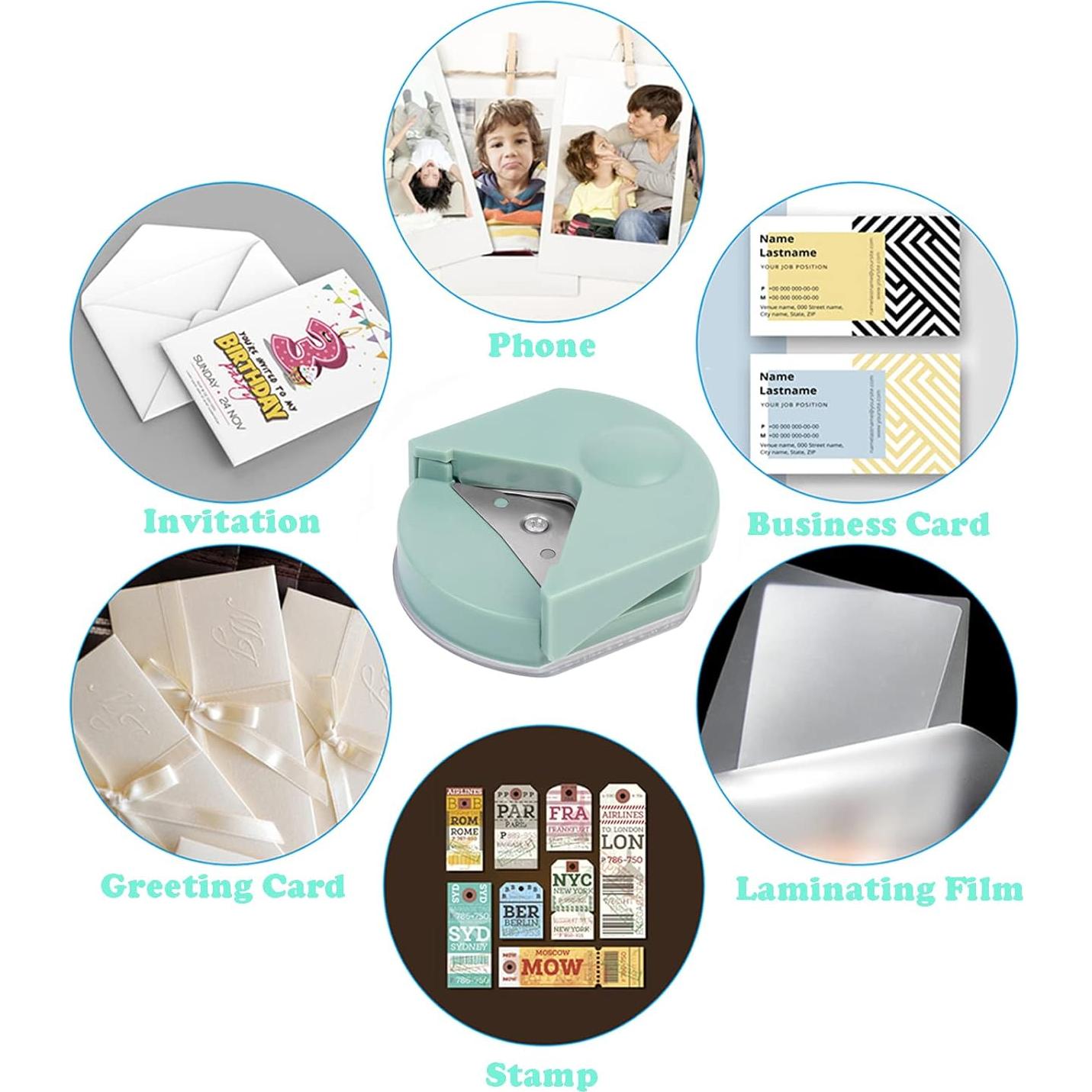 Esquinador de Papel YUENTOEN 2 Pcs Corte de Esquinas 4mm