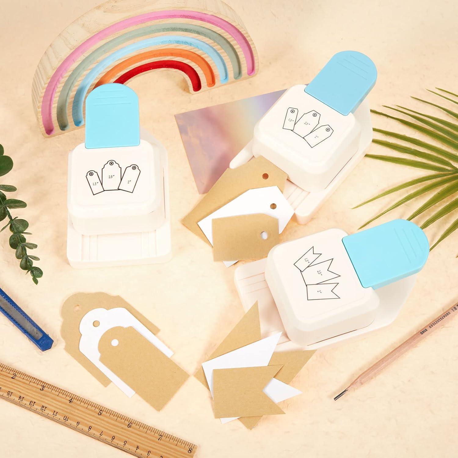 Perforador de Etiquetas 3 en 1 Fuutreo - 3 Tamaños 3.81cm, 5.08cm, 6.35cm